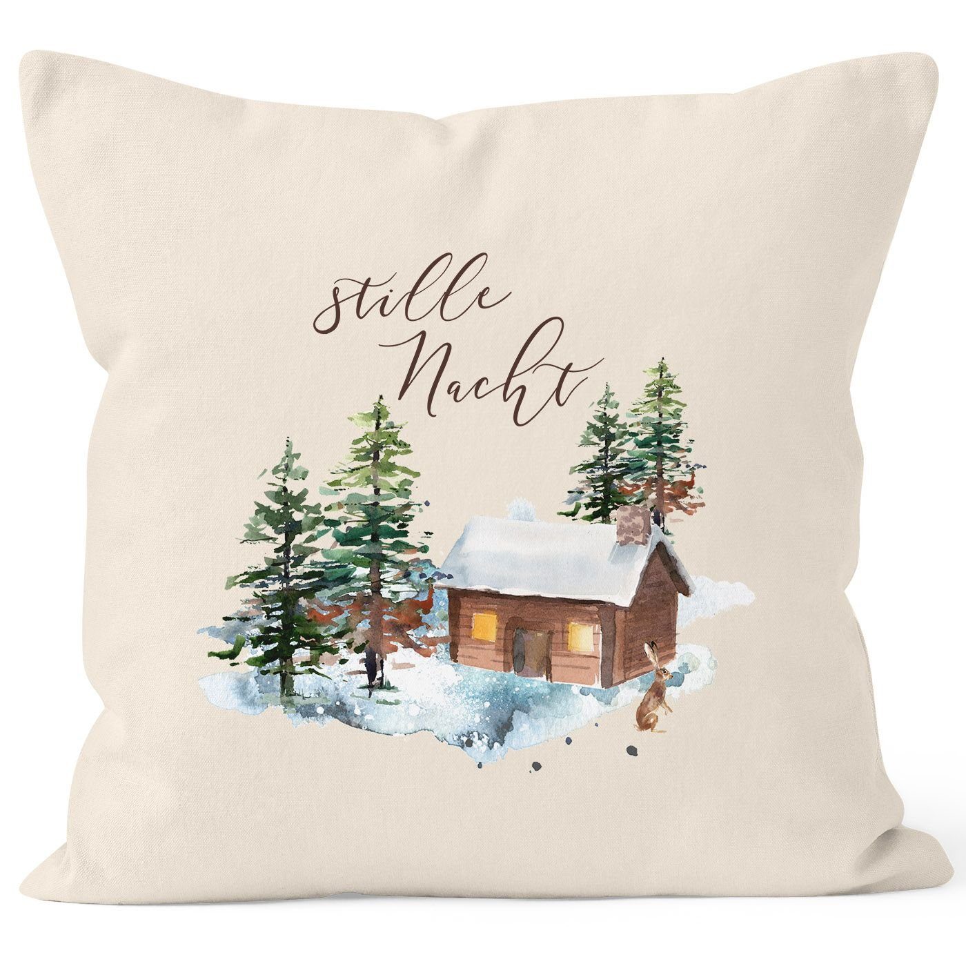 Autiga Dekokissen Weihnachts-Kissenbezug Stille Nacht Weihnachten Winter Sc günstig online kaufen