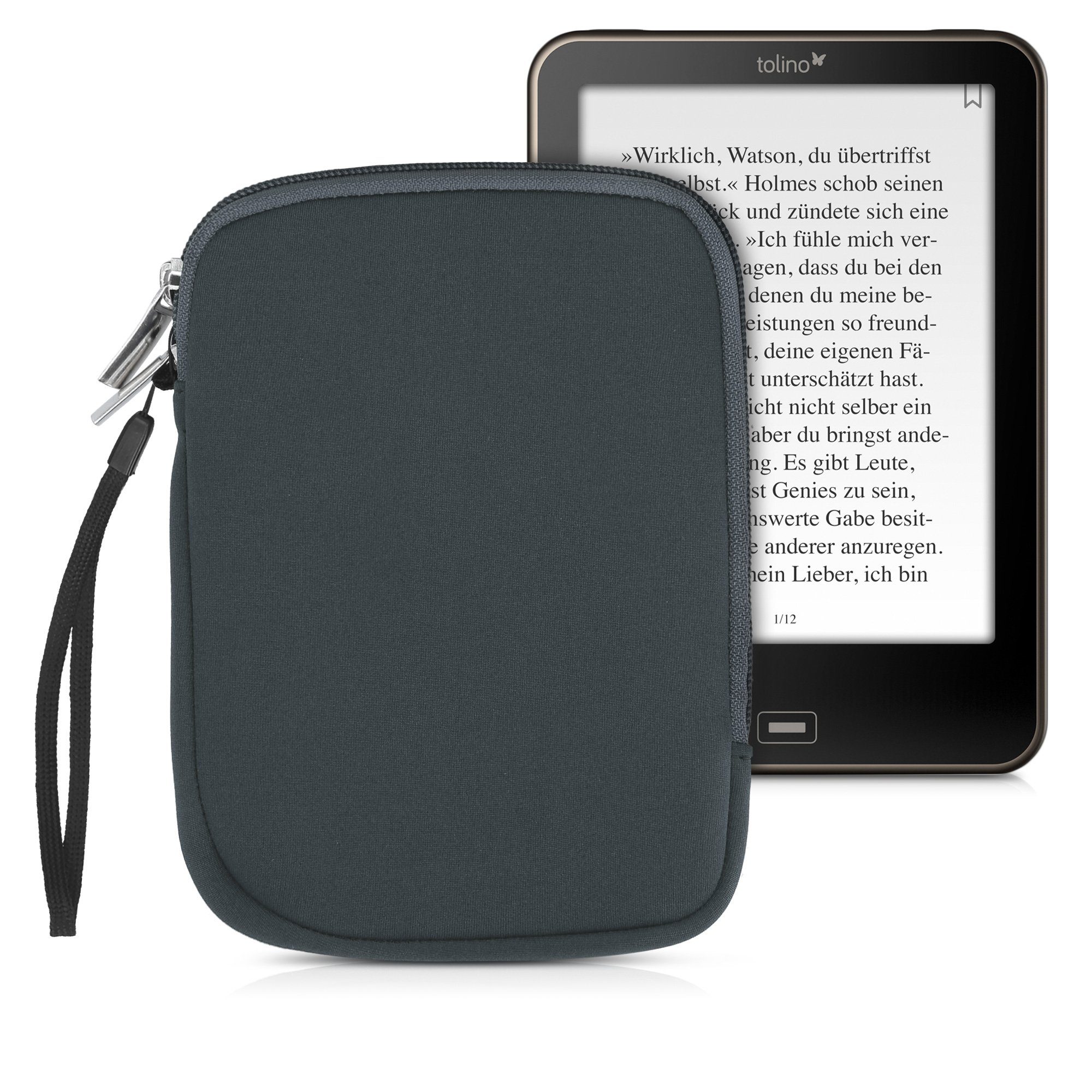 kwmobile E-Reader-Hülle Schutztasche für eReader, Neopren Tasche Hülle Cover Case Schutzhülle - 17 x 12 x 2 cm