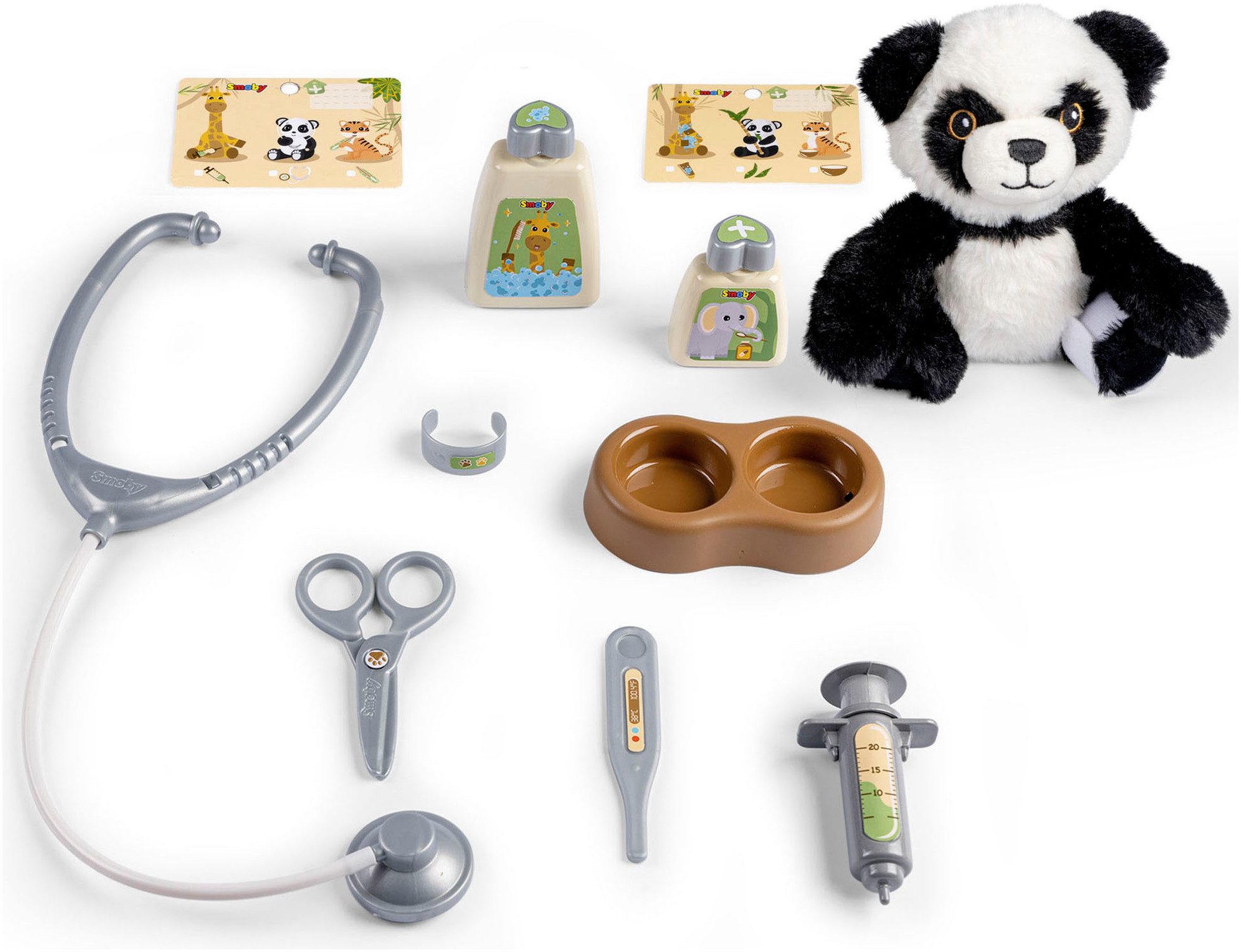 Smoby Spielzeug-Arztkoffer Tierarzt-Spielset im Koffer + Panda, Made in Europe