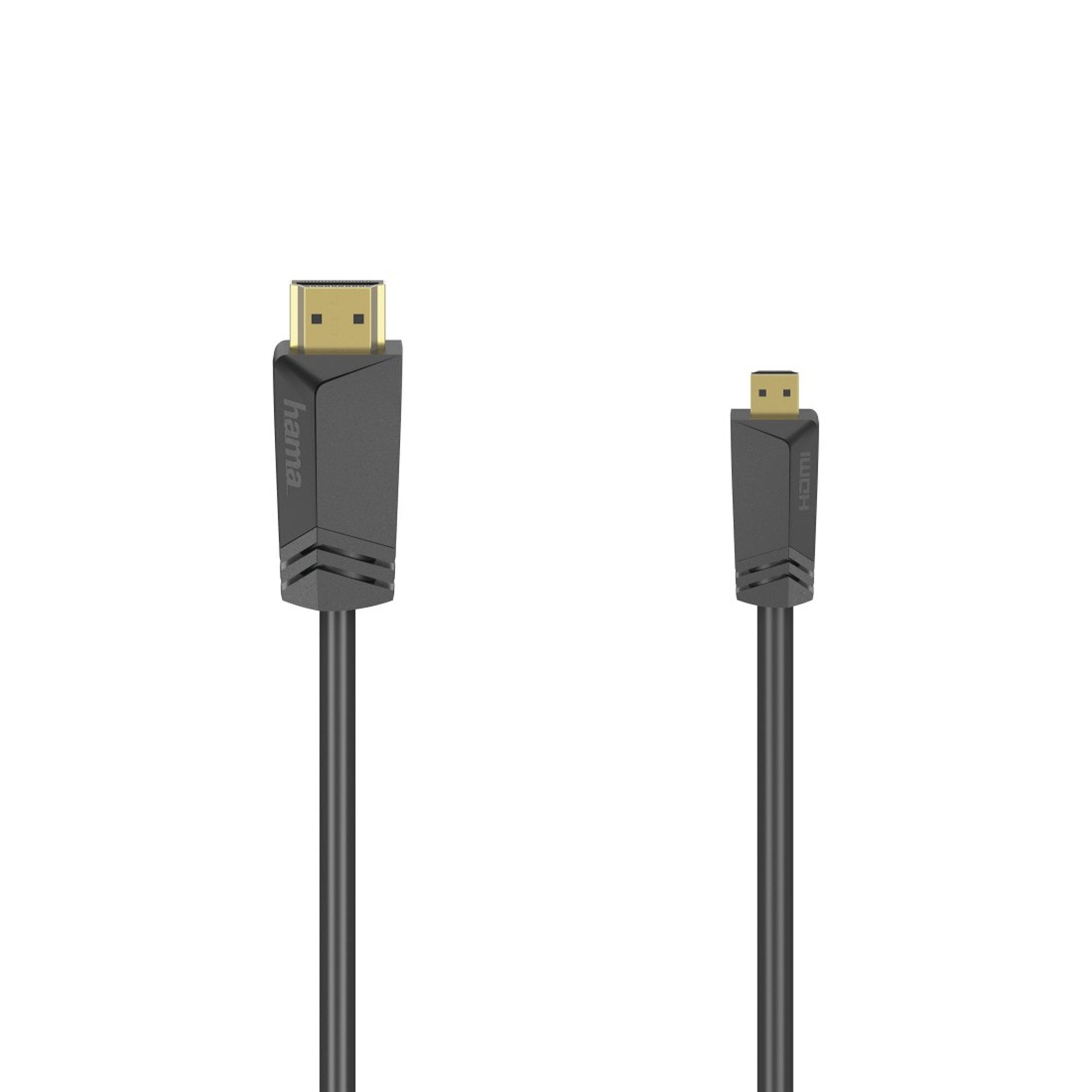 Hama High Speed 4K, Typ A-D (Micro), 1,5 m HDMI-Kabel, HDMI™-/micro-HDMI™-Stecker, (150 cm)