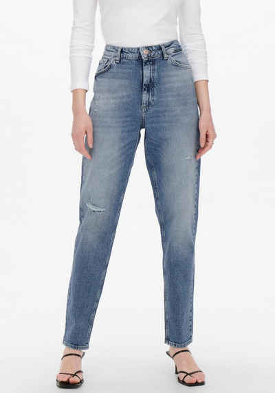DAMEN Jeans Mom fit jeans Stickerei G-Smack Mom fit jeans Rabatt 68 % Blau/Rot 44 