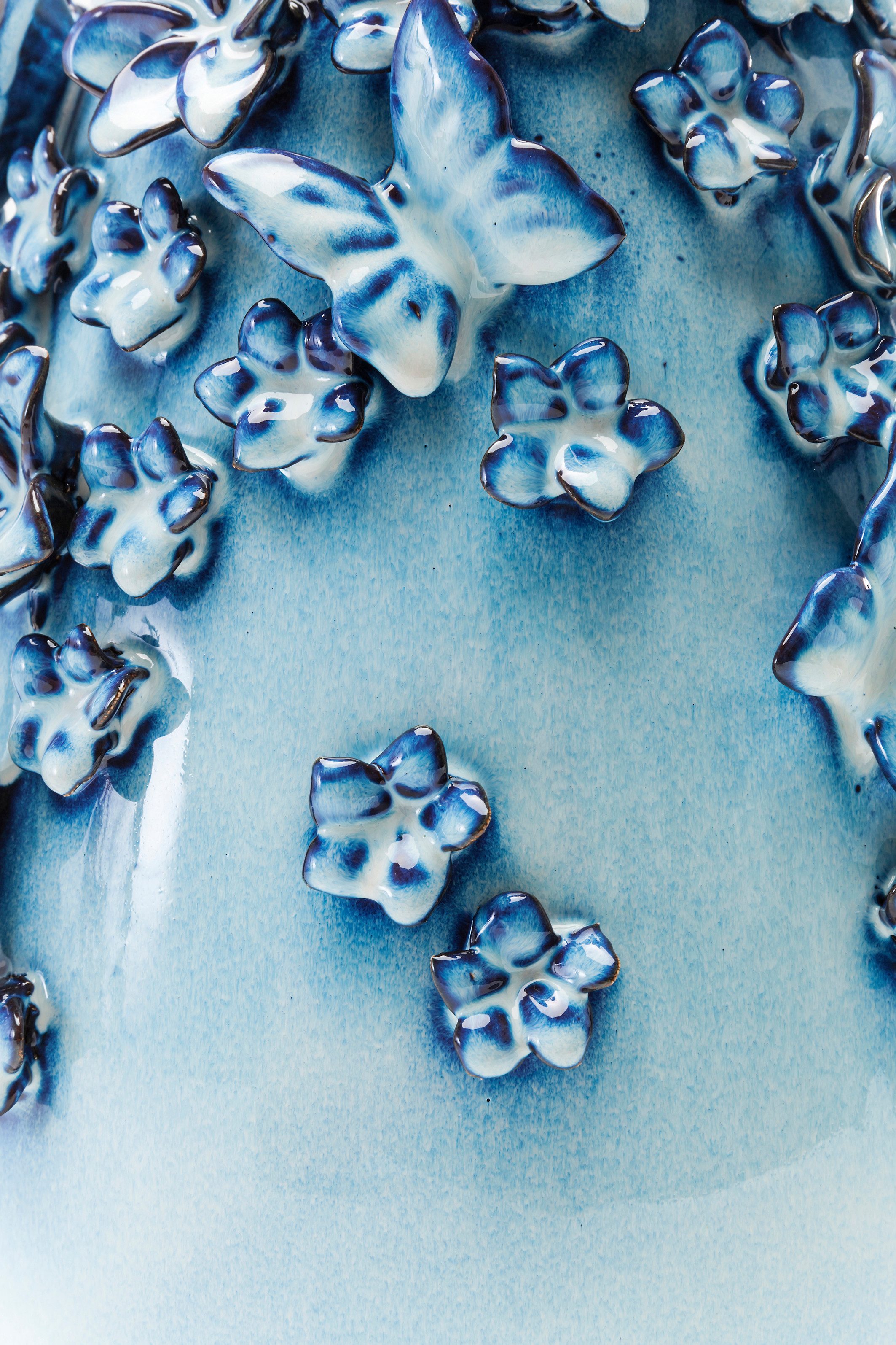 Kare Design Tischvase Vase Butterflies Lightblue 35cm – Bild 4 von 5