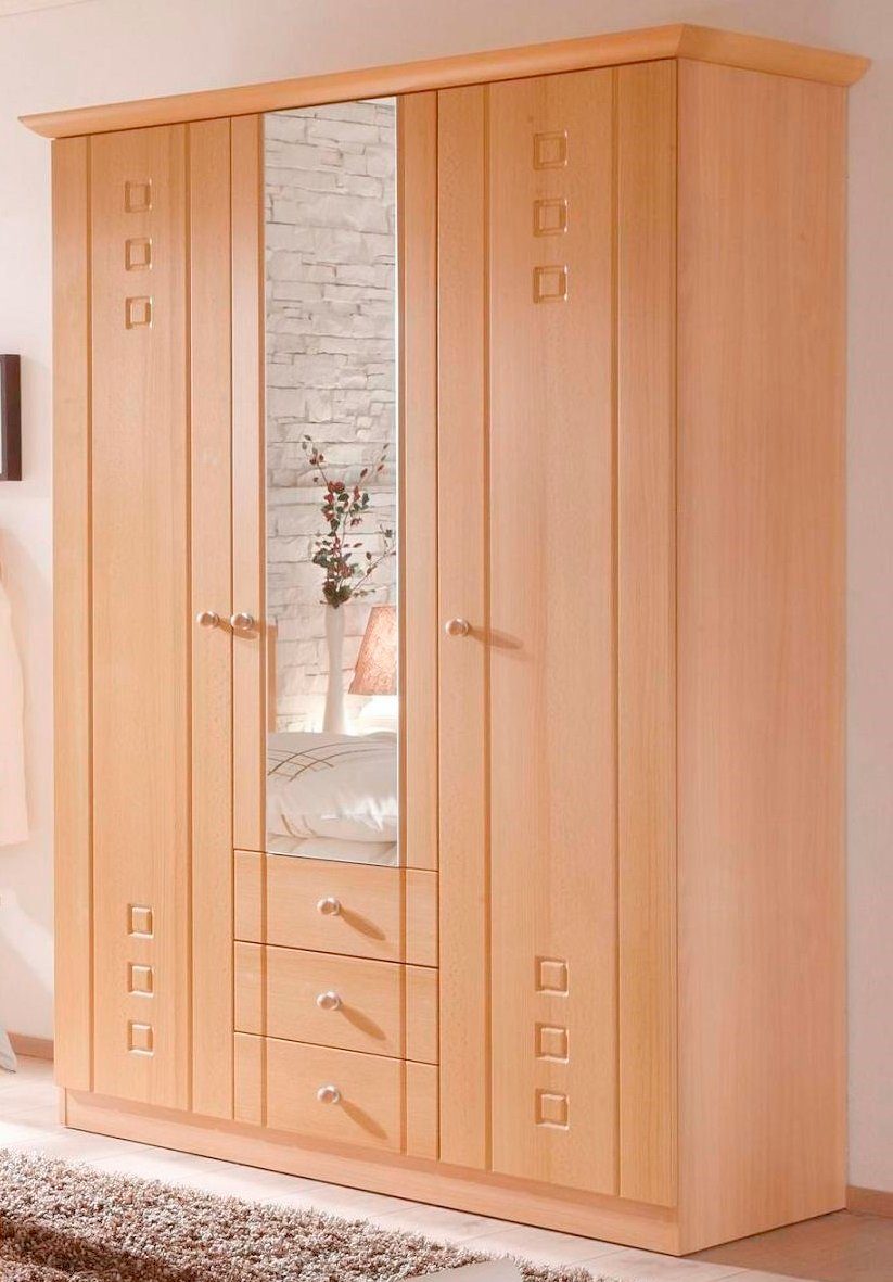 bv-vertrieb Schlafzimmer-Set, Senioren-Kleiderschrank Buche