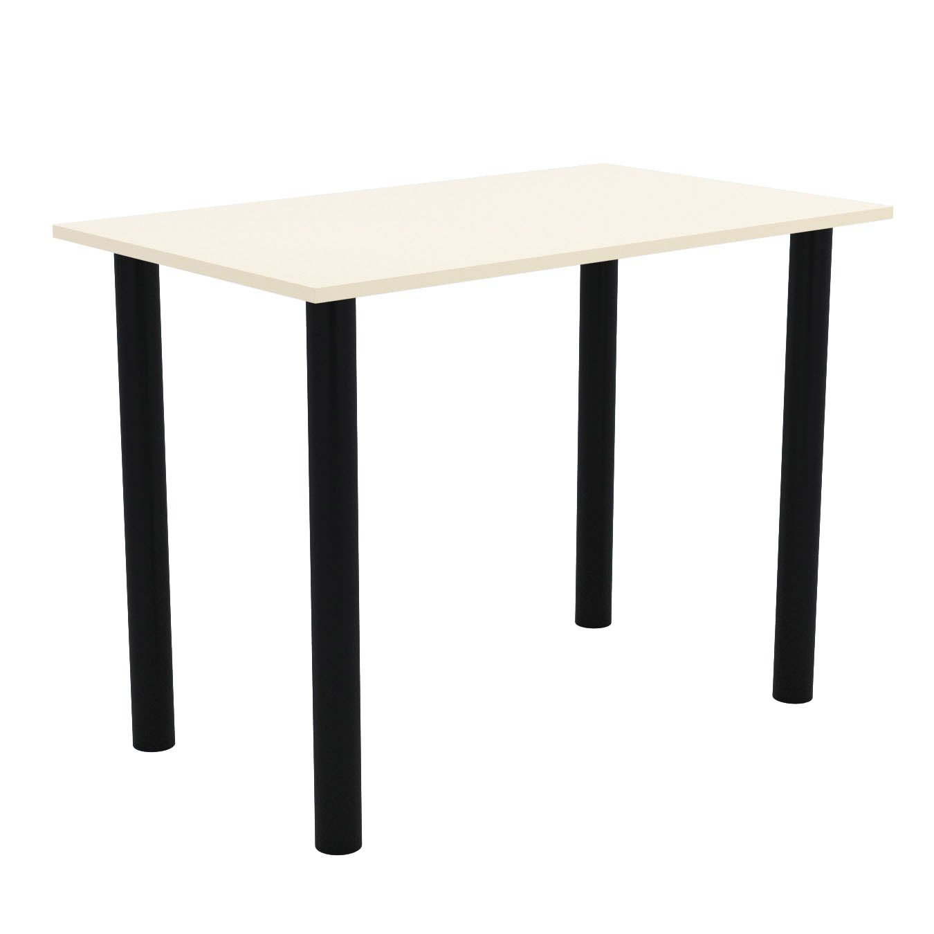 Vanille Esszimmertisch AKKE mit Küchentisch PVC Bürotisch Beinen Esstisch, schwarzen 2mm