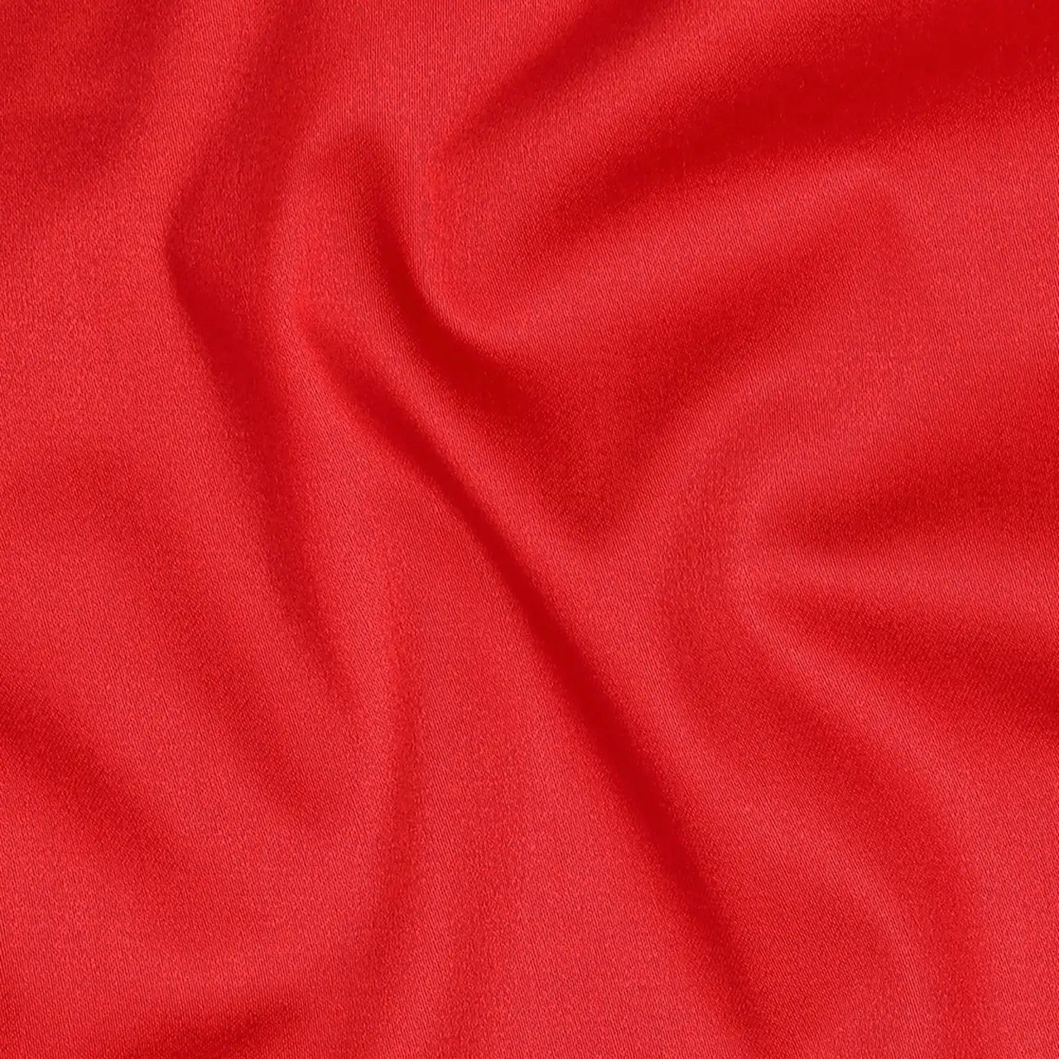 Stofferia Stoff Baumwoll Stretch Satin Uni Rot, Meterware