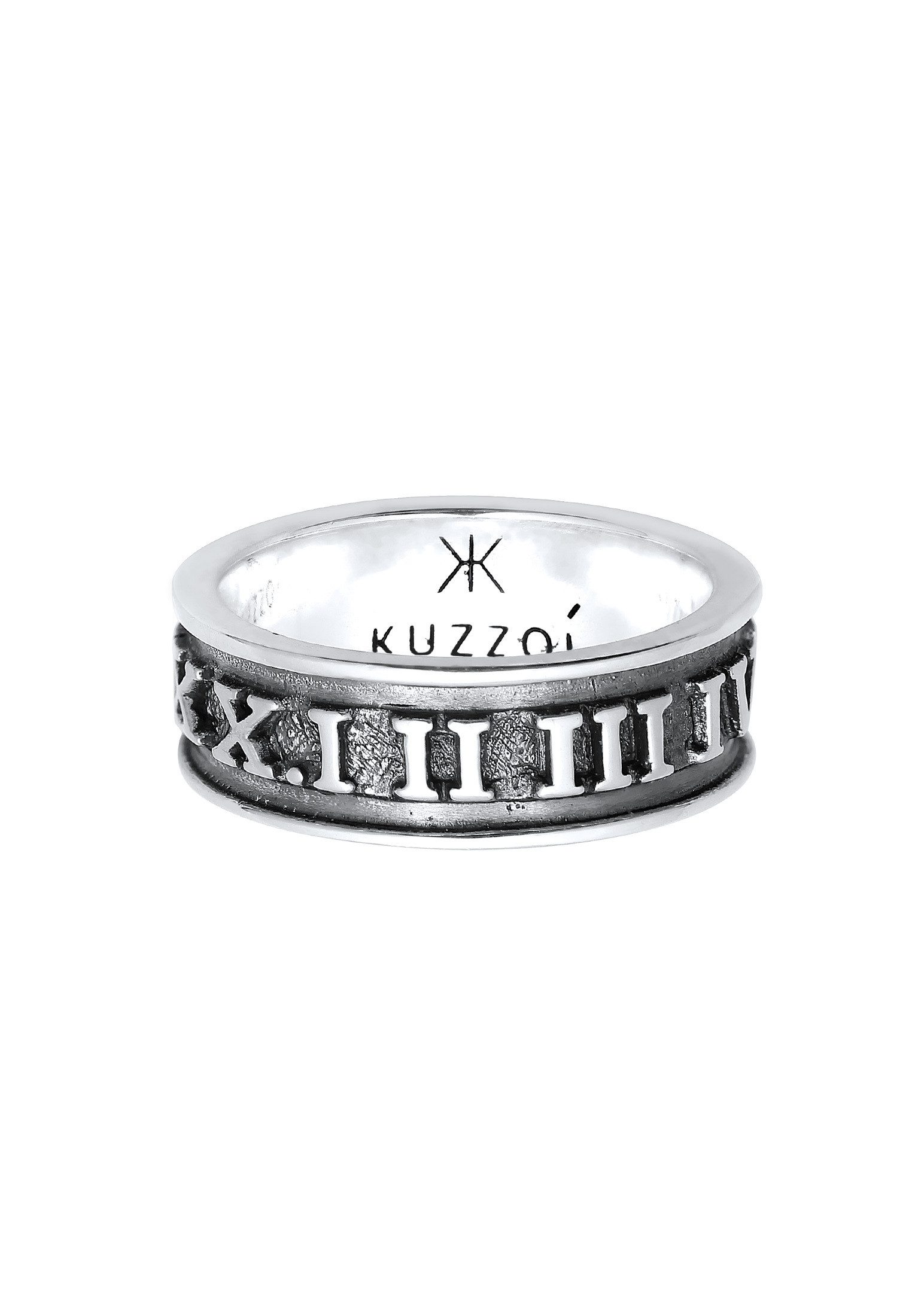 Kuzzoi Silberring Herren Bandring Römische Zahlen günstig online kaufen