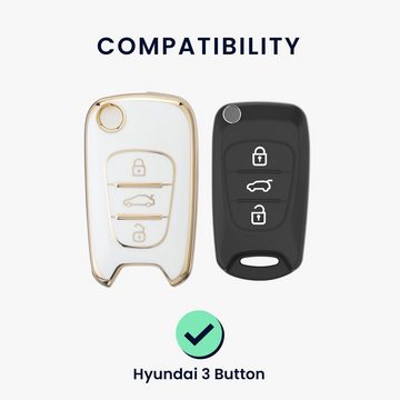 kwmobile Schlüsseltasche Autoschlüssel Hülle für Hyundai (1-tlg), Schlüsselhülle Silikon Cover