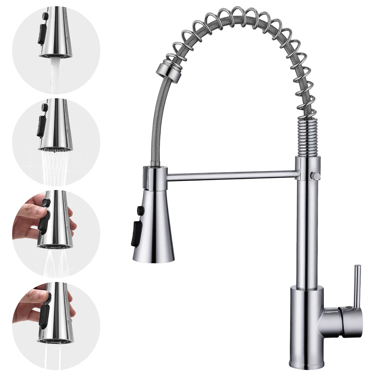 HOMELODY Küchenarmatur Spültischarmatur Ausziehbar Armatur Küche 360° Schwe günstig online kaufen