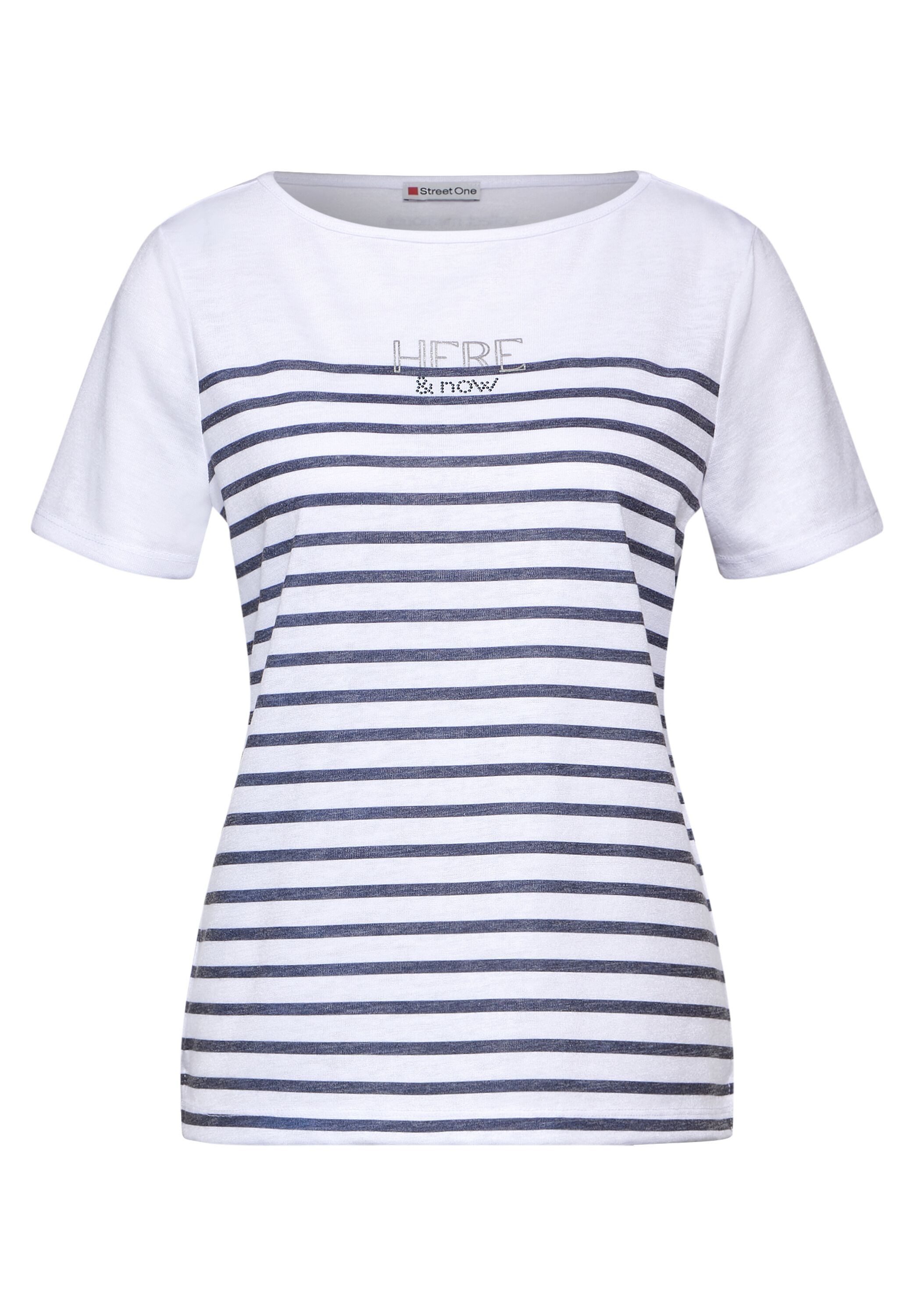 STREET ONE Print-Shirt mit Seitlichen Einschlitzen am Saum