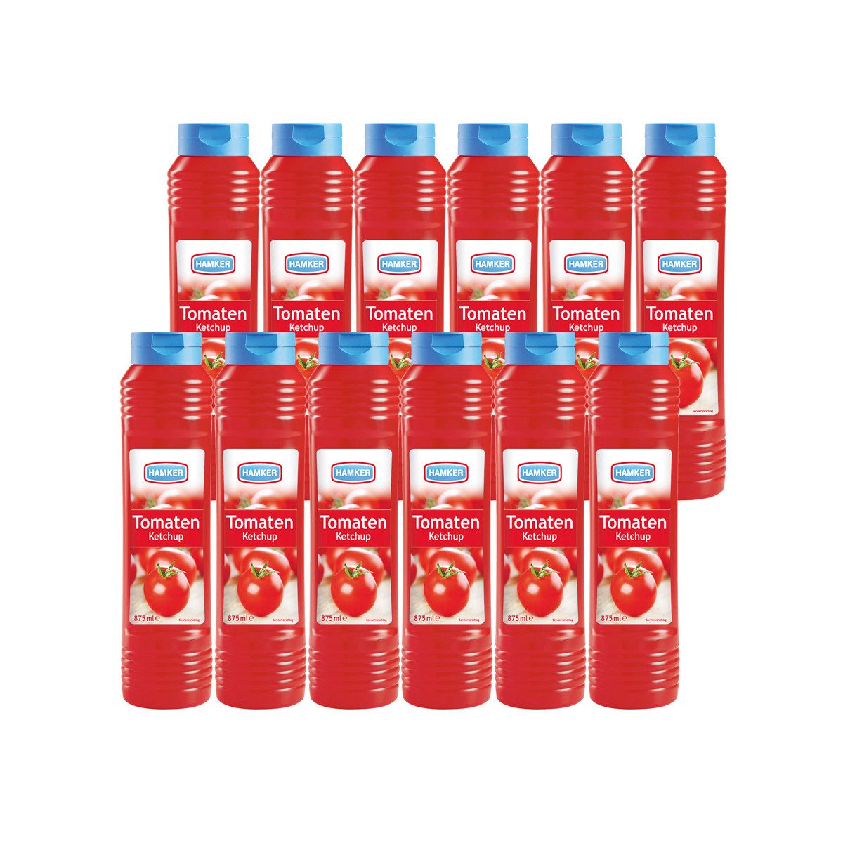 HAMKER Saucen, Hamker Tomaten Ketchup für Pommes Steak und gegrilltem 875ml 12er Pack