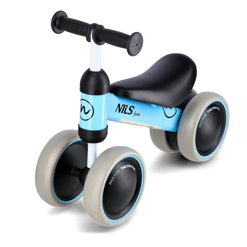 NILS FUN Laufrad Kinderlaufhilfe 5,9 Zoll, Vier EVA-Räder sorgen für maximale Stabilität