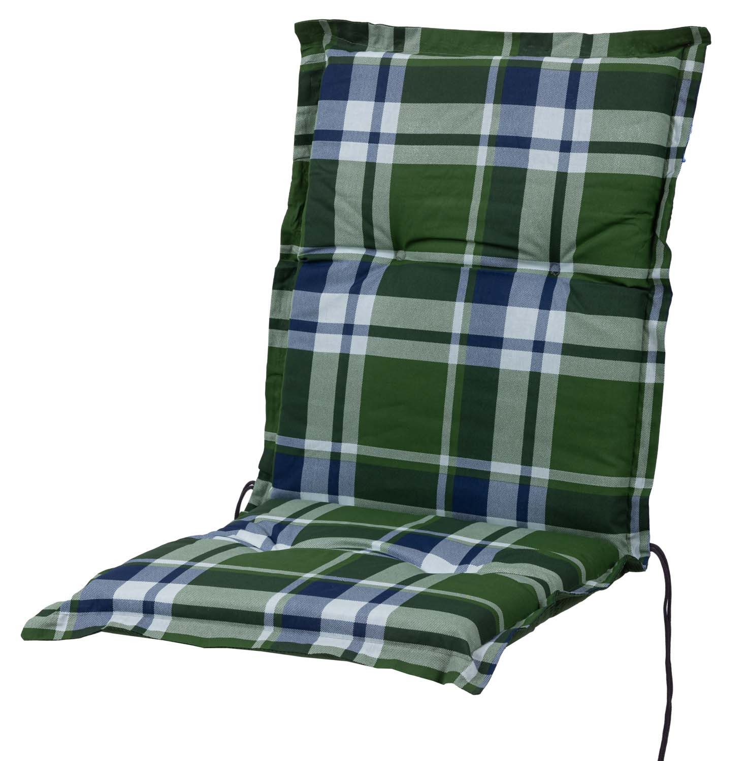 Sun Garden Sesselauflage Niederlehner Naxos 90761-202 grün-weiß kariert 96x48x6 cm Sun Garden