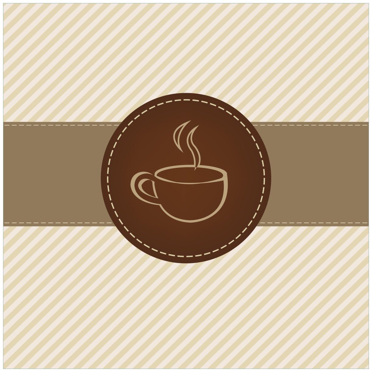 Wallario Tischplatte Kaffee-Menü - Logo Symbol für Kaffee (1 St), für Ikea Lack Tisch geeignet