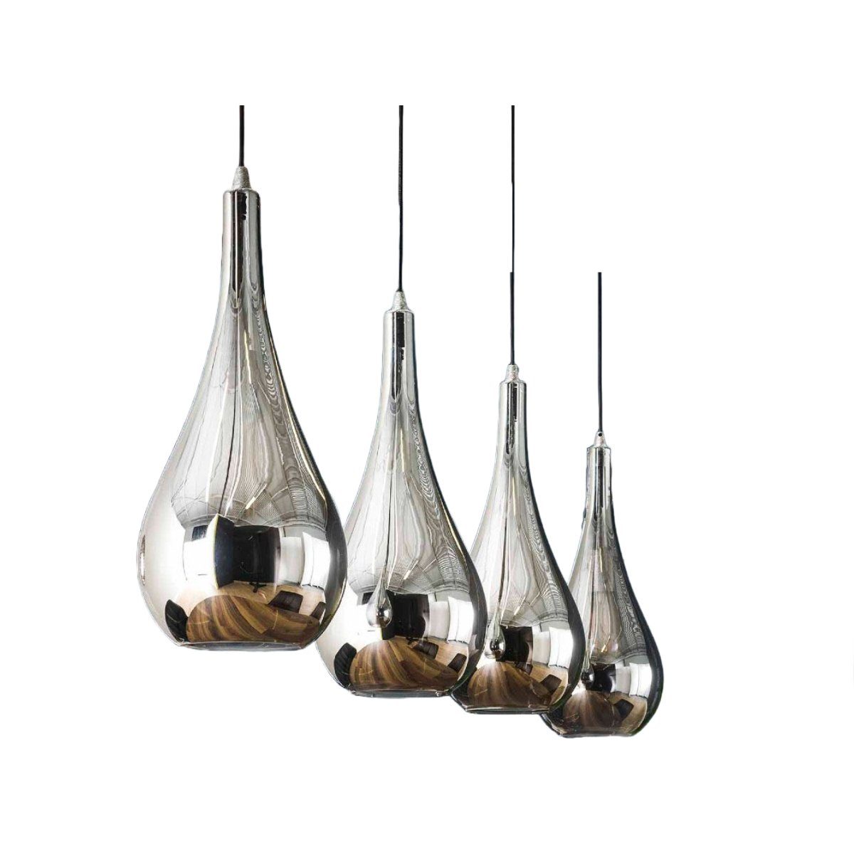 Liadomo Pendelleuchte Plumas, ohne Leuchtmittel, 4-flammige Hängelampe im Industrial Chic