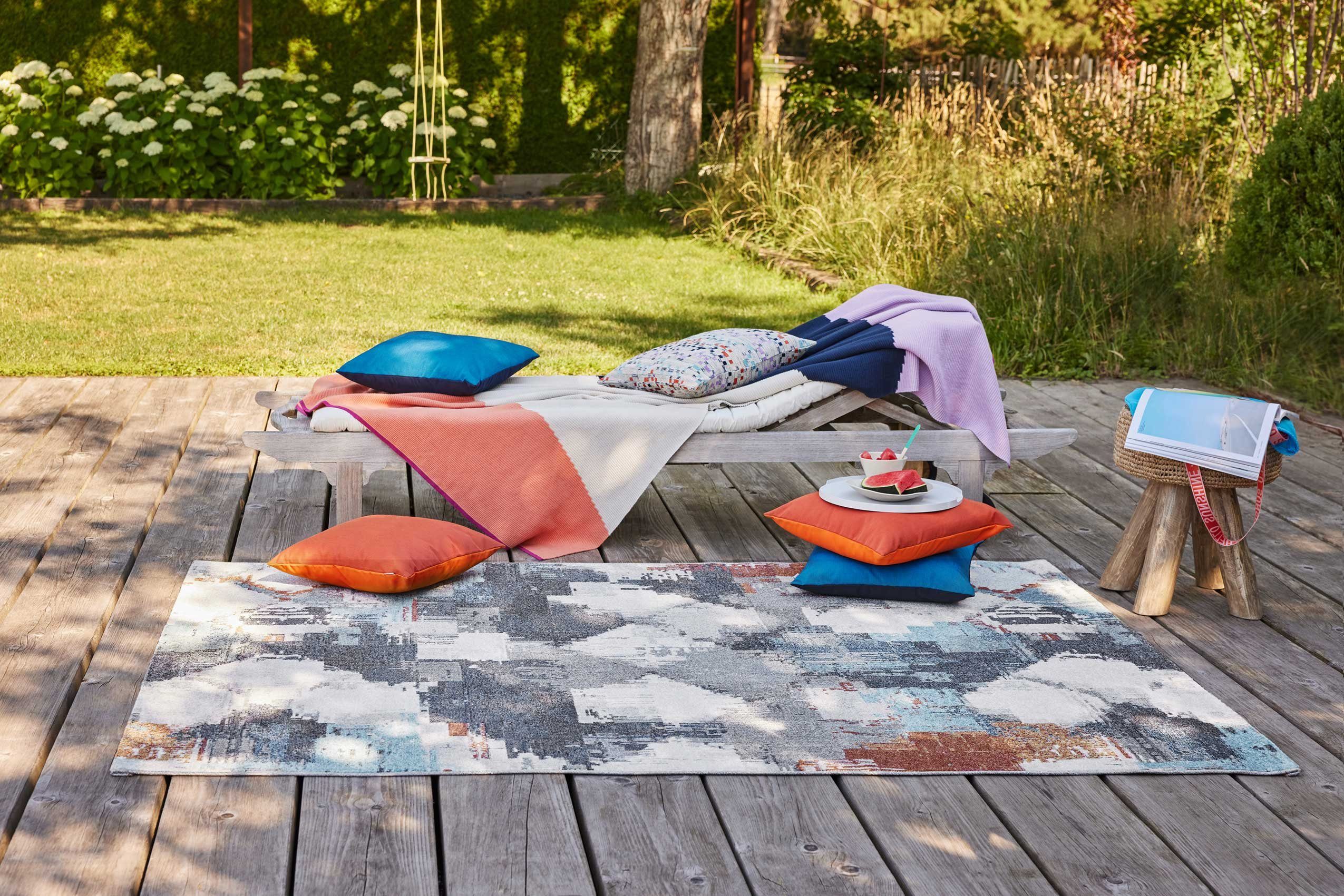 Esprit Outdoorteppich Stash, ESP-54558, rechteckig, Höhe: 4 mm, pflegeleicht, im Mosaik-Muster, ideal für Terrasse, Küche, Wohnzimmer