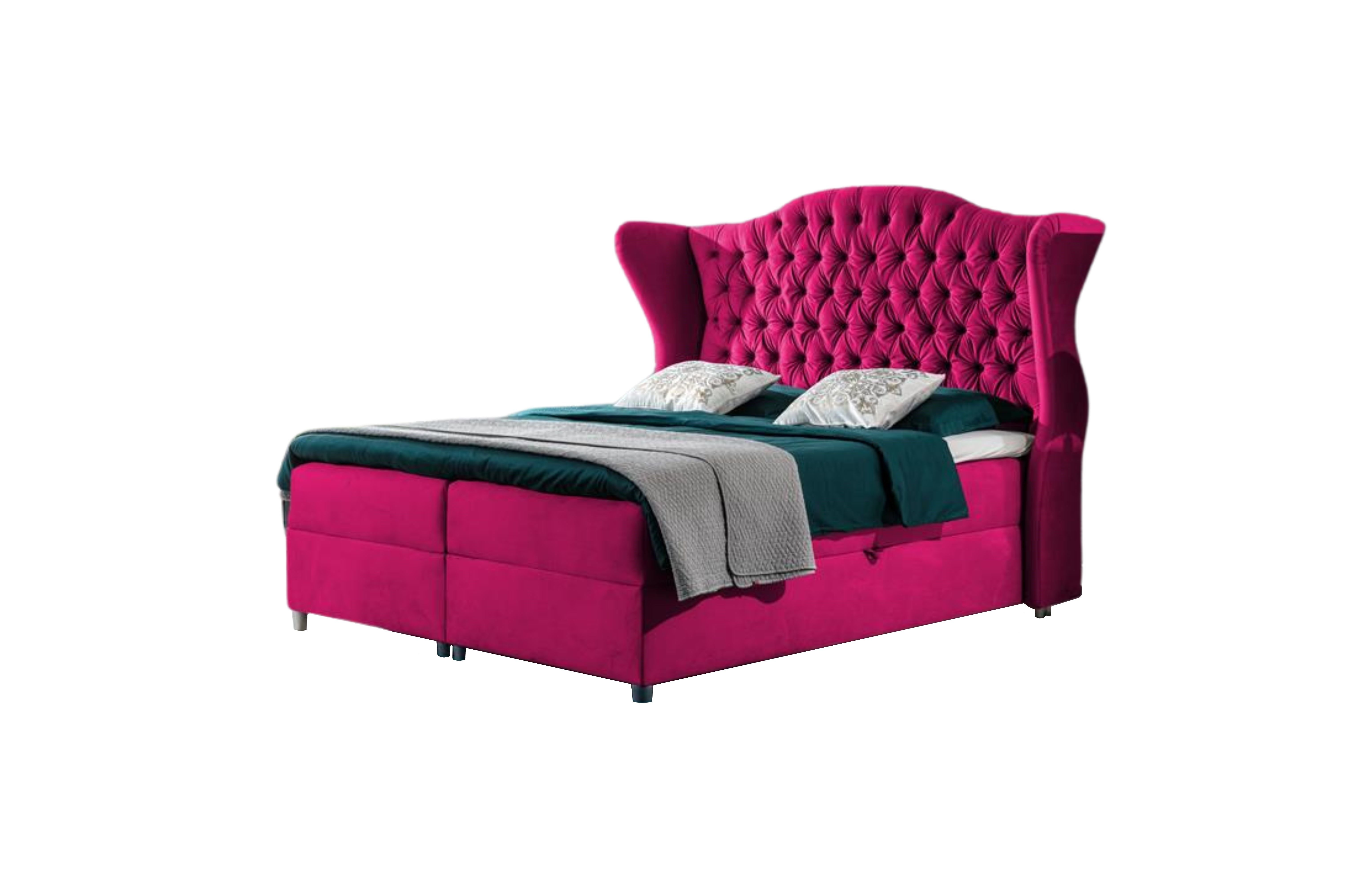 MF Design Boxspringbett Boxspringbett LIVIA mit Bettkasten und Federautomatik, Vorhanden