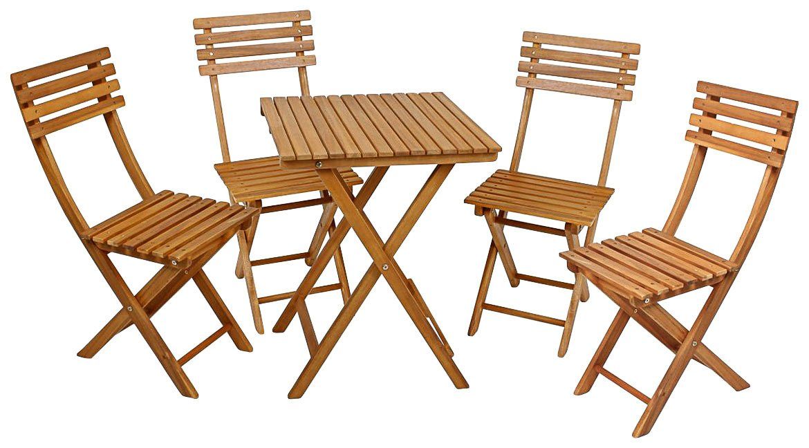 Garden Pleasure Balkonset ALAMEDA, (Set, 5-tlg), für den Balkon geeignet