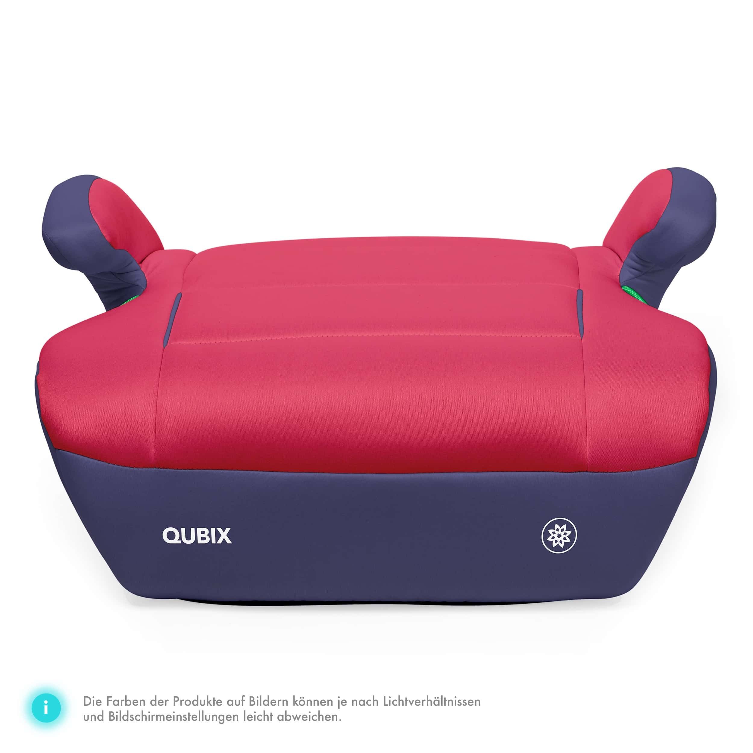 Daliya® Kindersitzerhöhung QUBIX I-Size Sitzerhöhung, Kindersitzerhöhung, Kindersitz, ab: ab 6 Jahre oder 125cm Körpergröße, bis: bis 12 Jahre oder 150cm Körpergröße, ab: 125 cm, bis: 150 cm, (Packung, 1-tlg), I-Size, Gurtfix, ergonomisch, weich, waschbarer Bezug