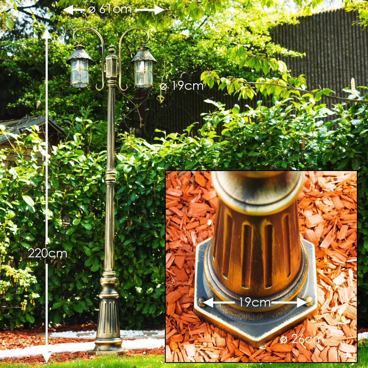 hofstein Außen-Stehlampe »Paolini« Außenleuchte Kandelaber in antikem Look, günstig online kaufen