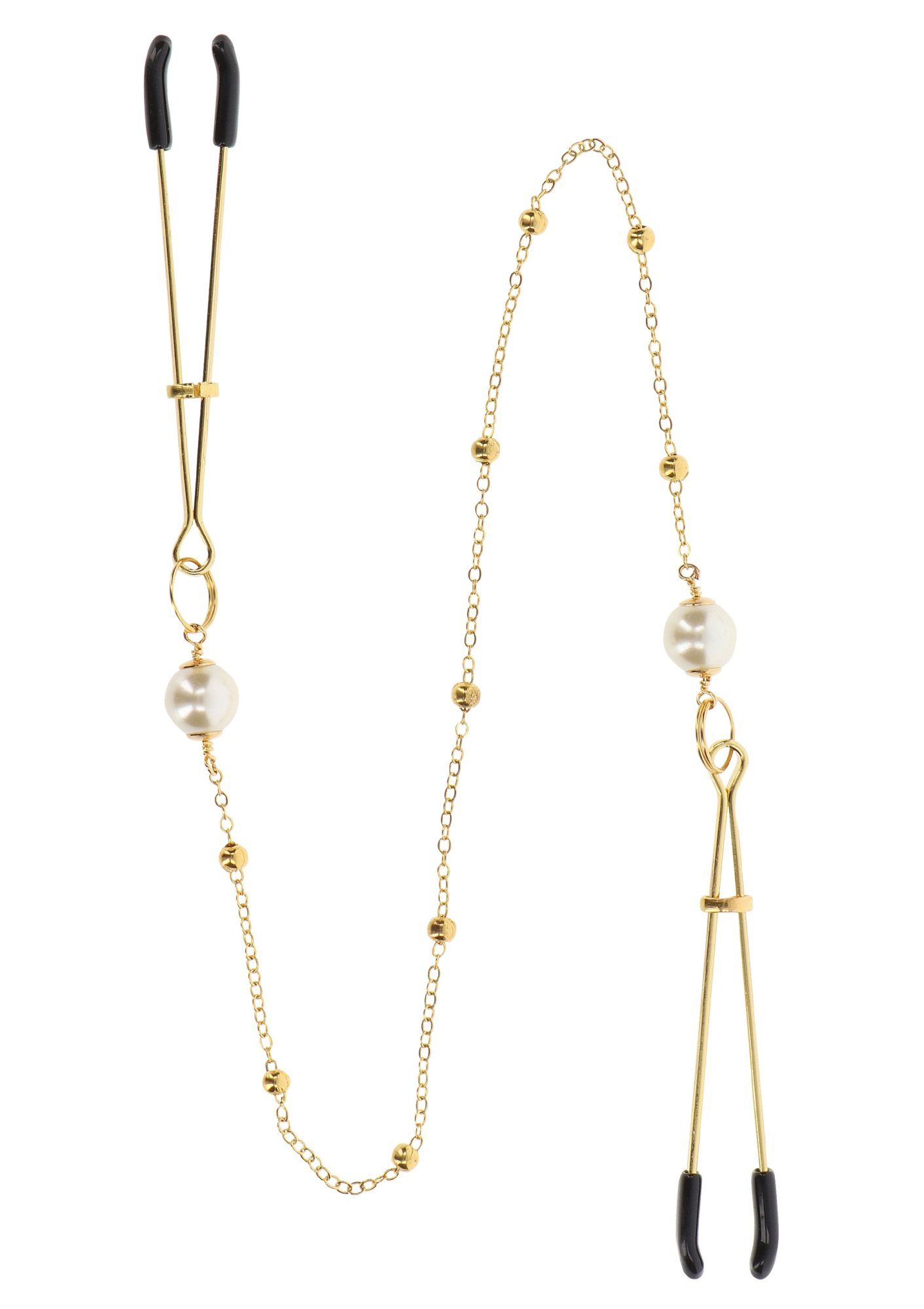 Nippelklemmen gold - Pearl Deluxe Nippelklemmen & mit Taboom Chain Tweezers Perlen
