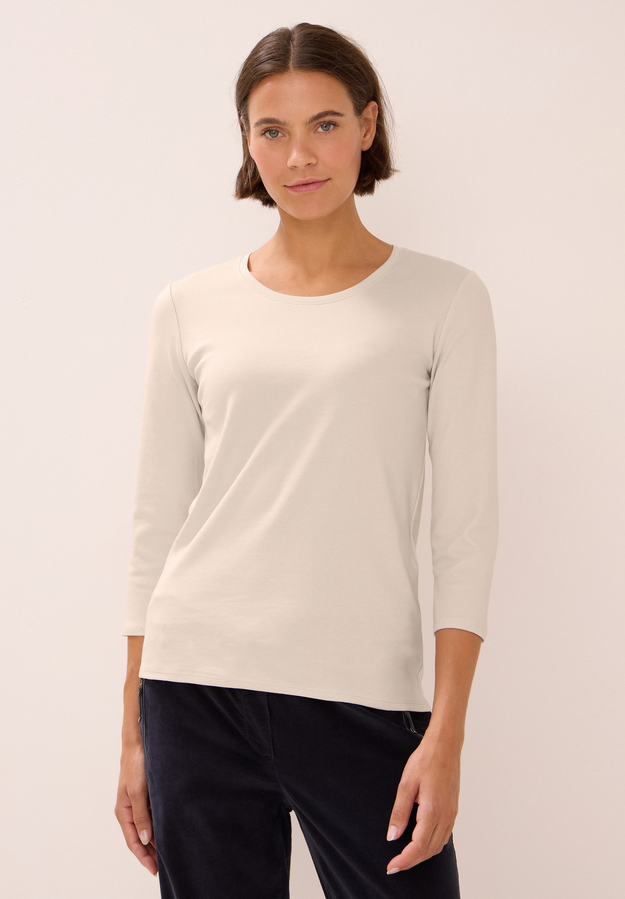 CECIL Rundhalsshirt aus reiner Baumwolle