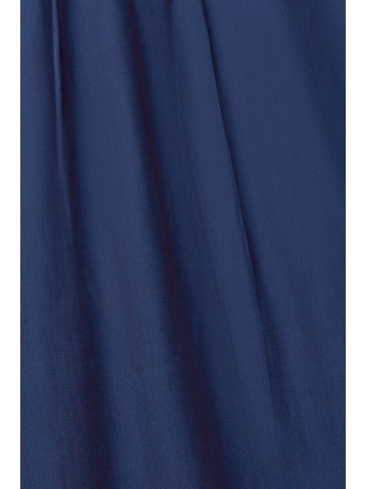 Esprit Langarmbluse Bluse mit ECOVERO™ LENZING™ NAVY V-Neck