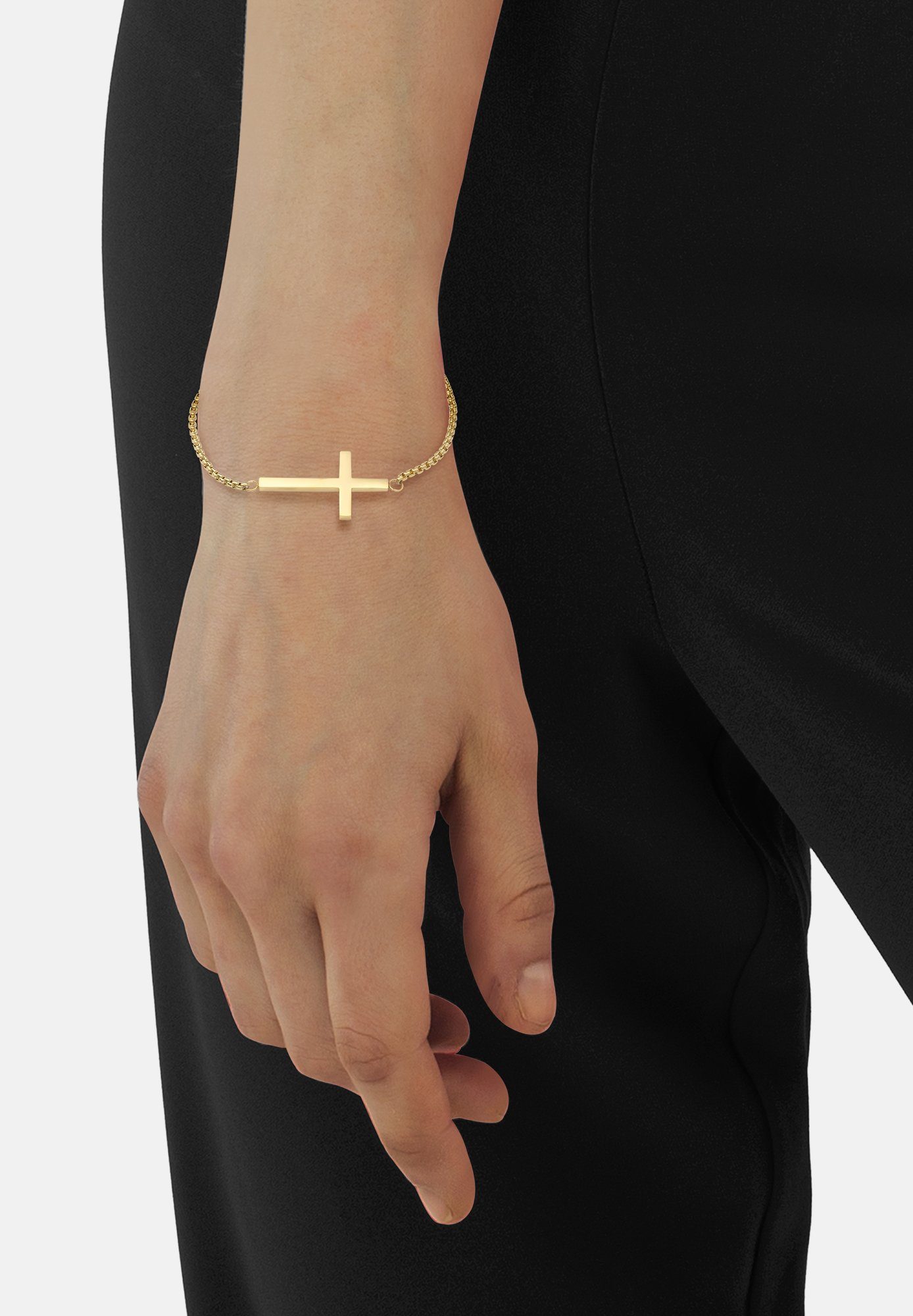 Geschenkverpackung), Armkette poliert (Armband, Armband inkl. Frauen Crux Heideman goldfarben für silberfarben