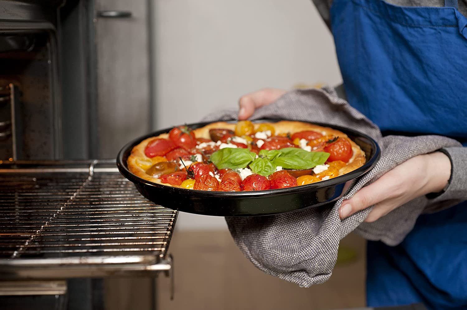 Riess Pizzablech Riess Pizzablech 32 cm rund, Emaille
