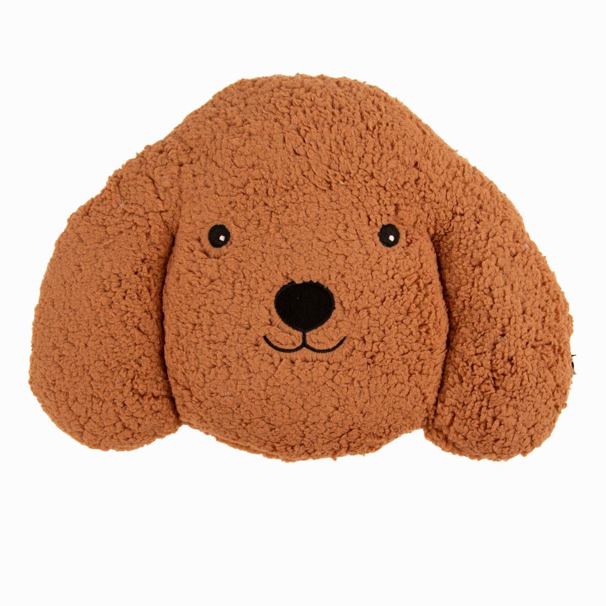 SCHÖNER LEBEN. Fellkissen Kinderkissen Hund Teddyplüsch braun 36 x 24cm