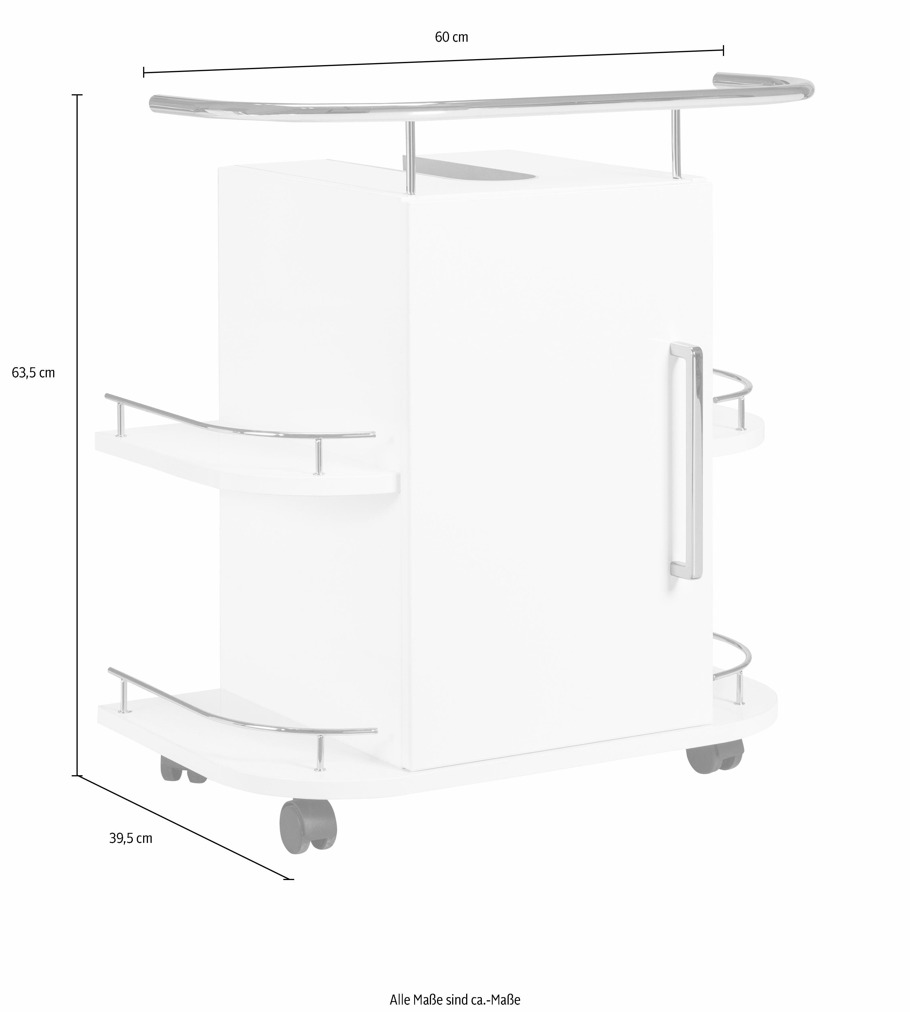 60 Rollen, cm Soft-Close-Funktion Breite Napoli und mit OPTIFIT Waschbeckenunterschrank