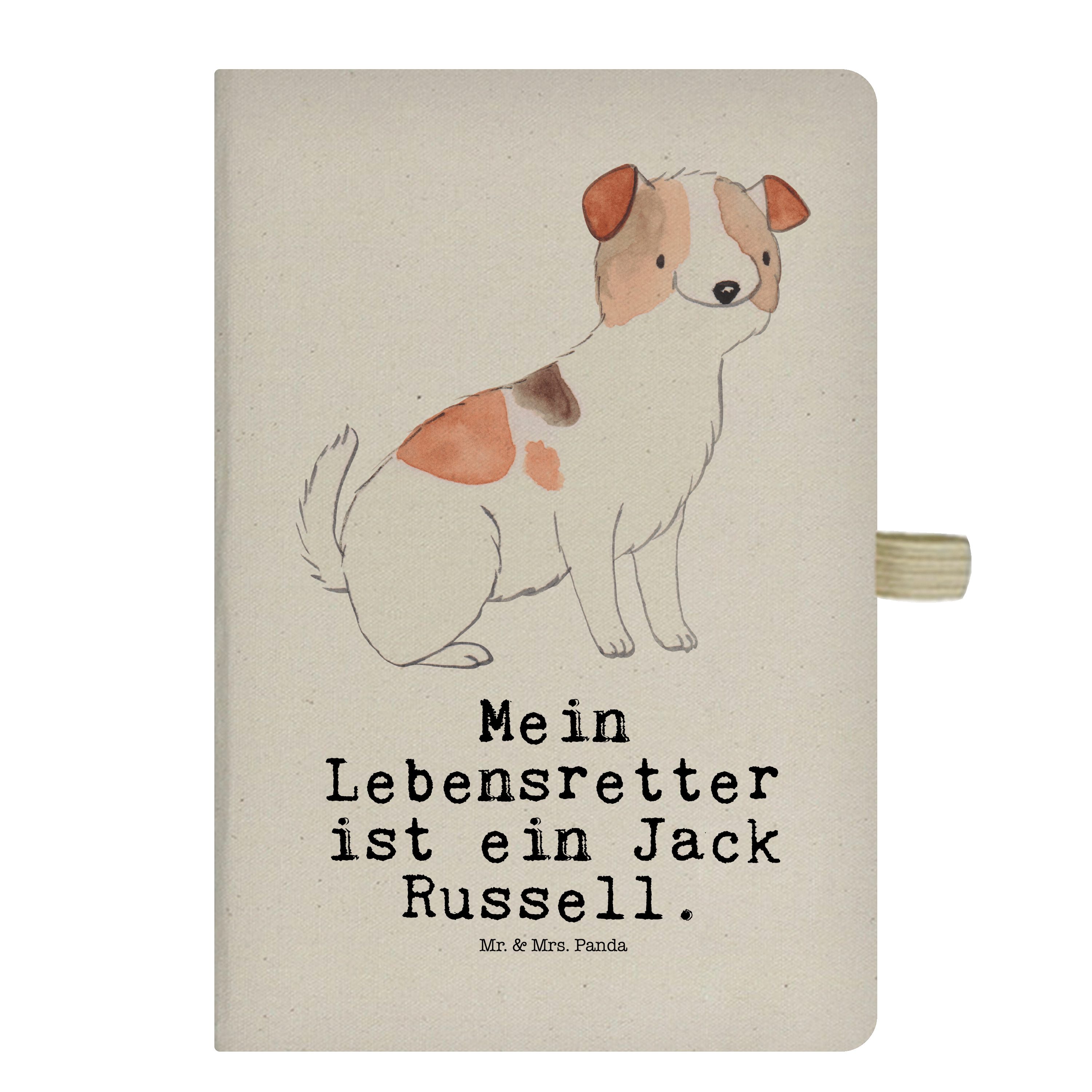 Mr. & Mrs. Panda Notizbuch Jack Russel Terrier Lebensretter - Transparent - Geschenk, Notizheft, Mr. & Mrs. Panda