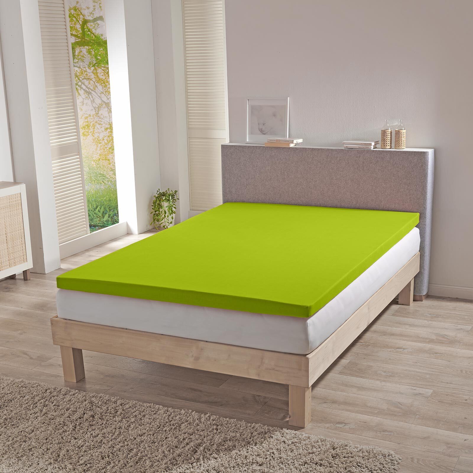 BETTWARENSHOP Spannbettlaken Topper Spannbetttuch, Jersey, Gummizug: günstig online kaufen