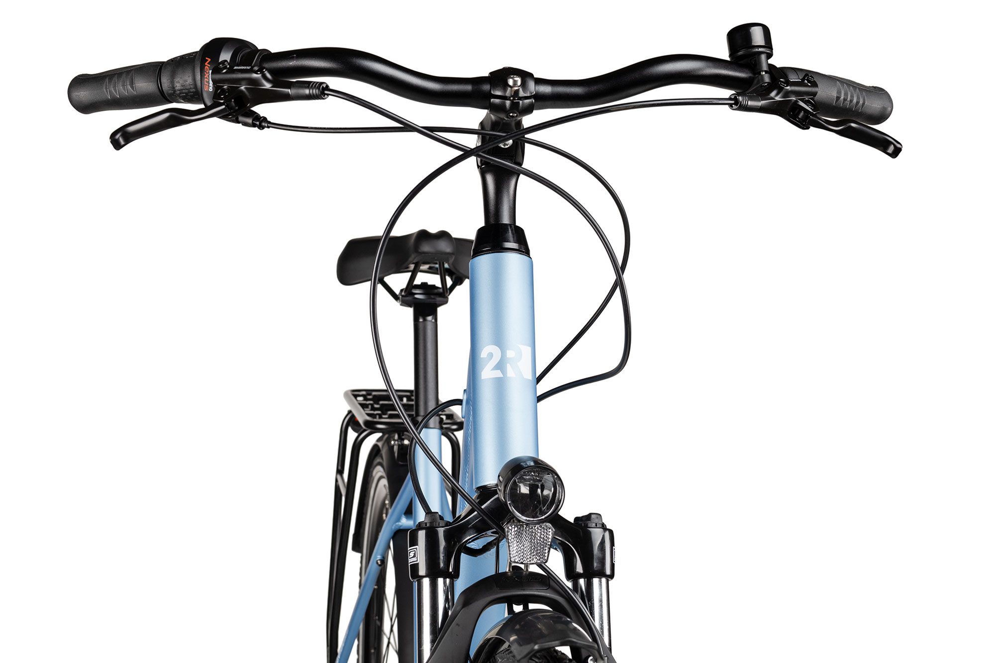 2R Manufaktur City Bike TRX GO Wave, 7-speed Shimano Nexus 7-speed SG-C3001-7D derailleur, hub gears, freewheel, hydraulic disc brakes, blue