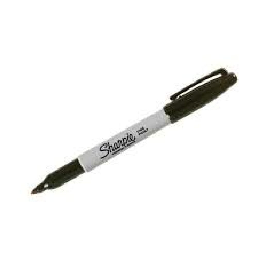 Sharpie Marker Sharpie Permanent Marker mit feiner Spitze 1mm - Schwarz - 24 Stück, (1-tlg)