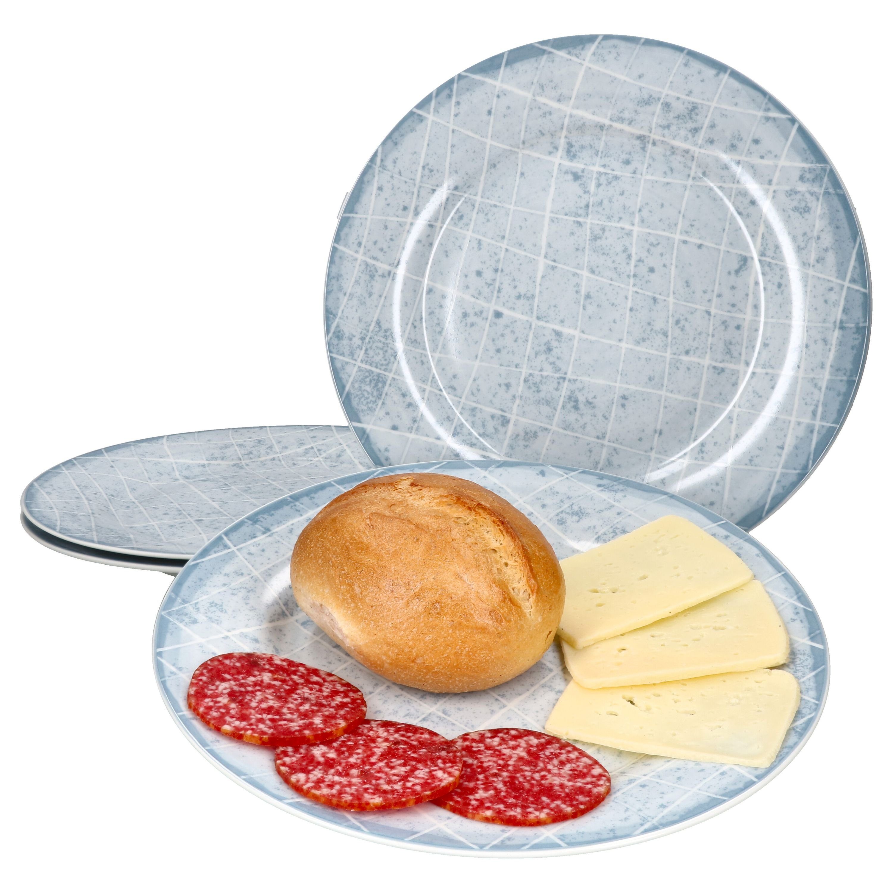 Ritzenhoff & Breker Kombiservice Ritzenhoff 16tlg. Kombi-Set Nordic Ellen 4Pers Porzellan Teller Becher, Porzellan