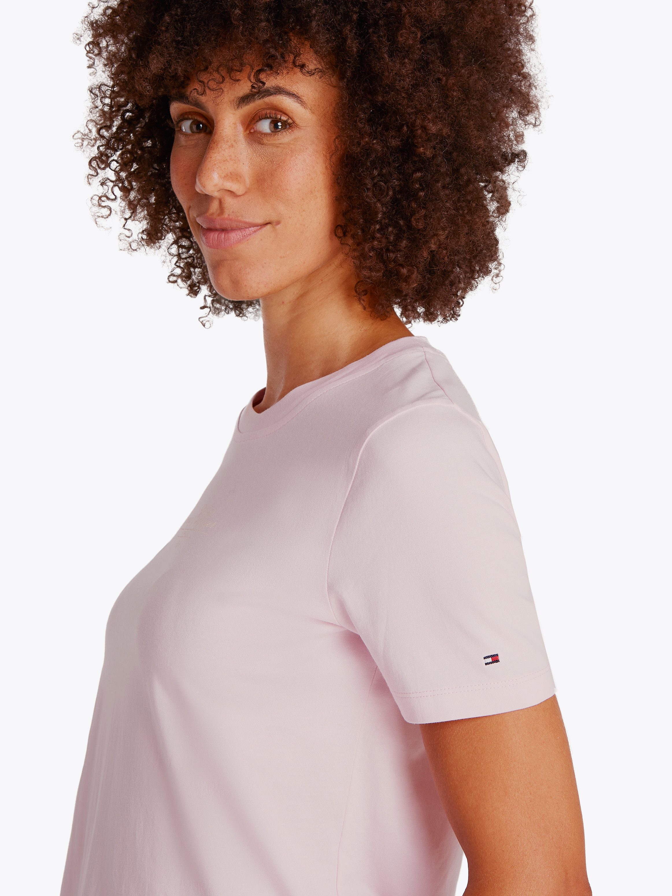 Tommy Hilfiger T-Shirt REG SCRIPT C-NK TEE SS mit Logo-Schriftzug günstig online kaufen