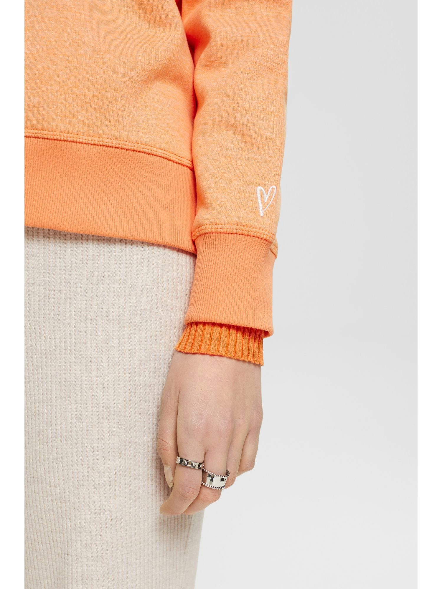 Hoodie (1-tlg) Sweatshirt mit ORANGE Esprit Herz GOLDEN