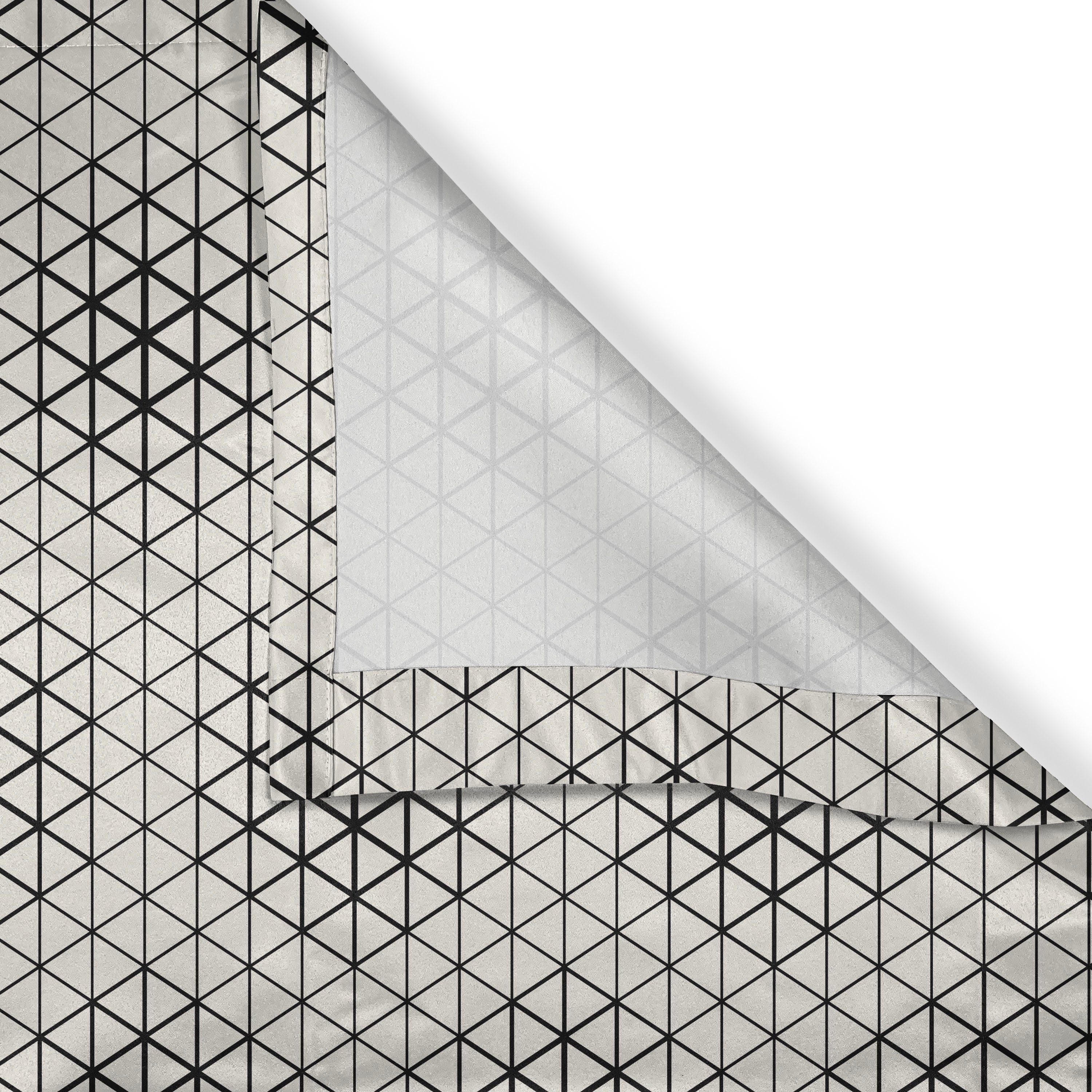 Abakuhaus, Gitter Schlafzimmer Dekorative Wohnzimmer, für Tile Geometrische Gardine Triangles 2-Panel-Fenstervorhänge