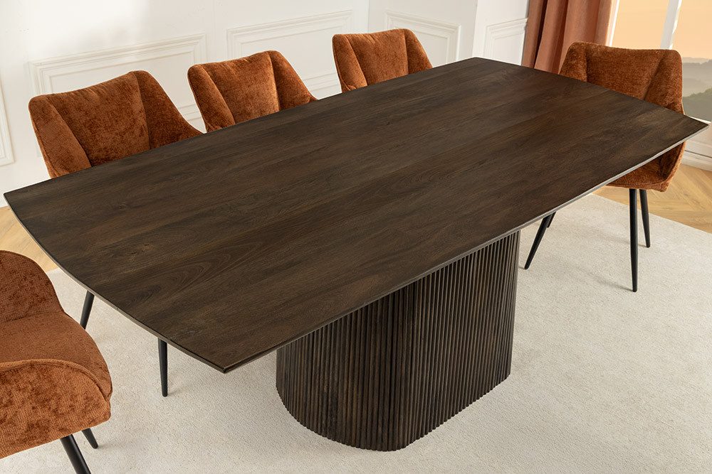 riess-ambiente Esstisch GRAND 200cm dunkelbraun Massivholz günstig online kaufen