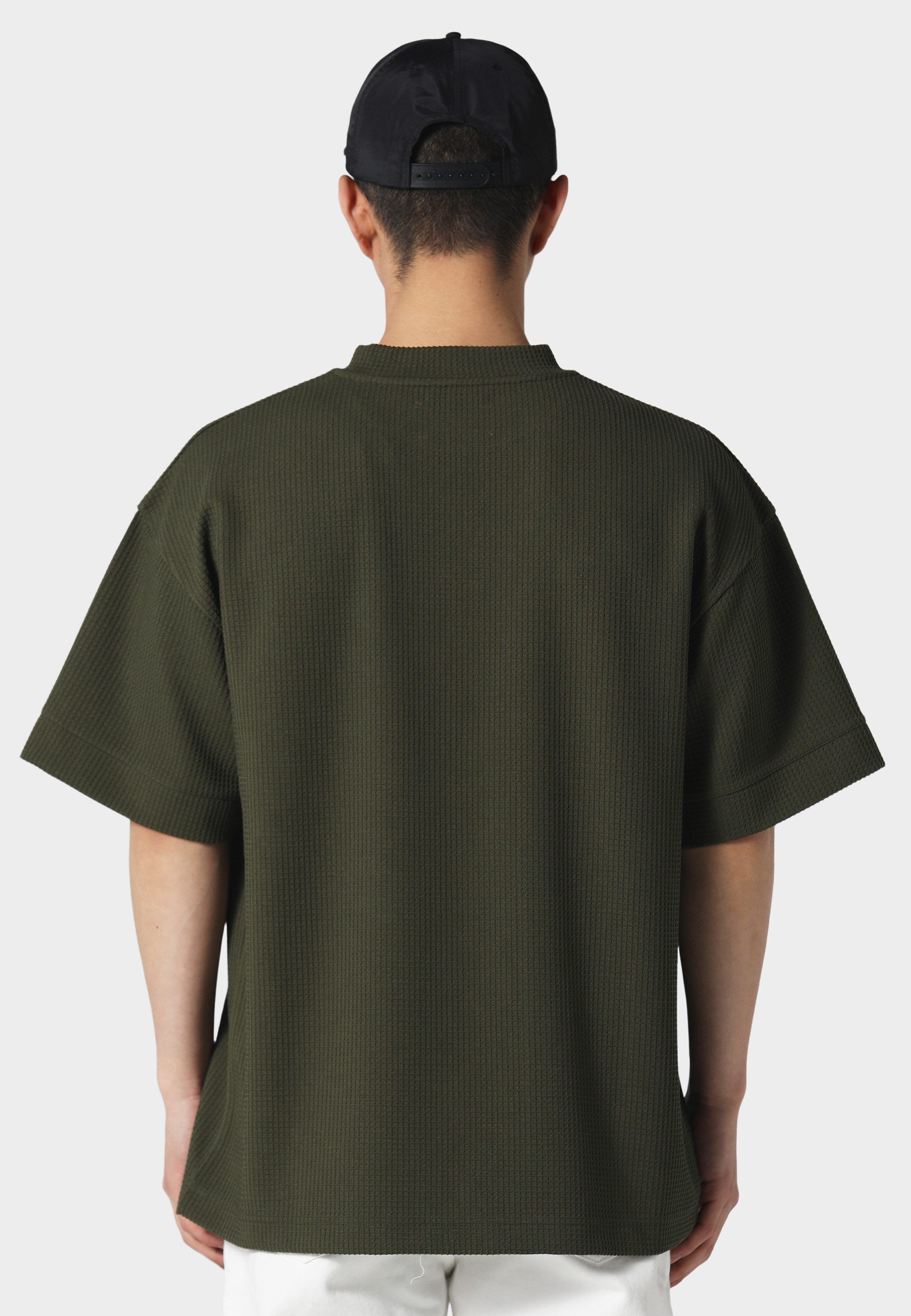 Pas De Monaco T-Shirt Pas De Monaco WAFFLE T-SHIRT (1-tlg)