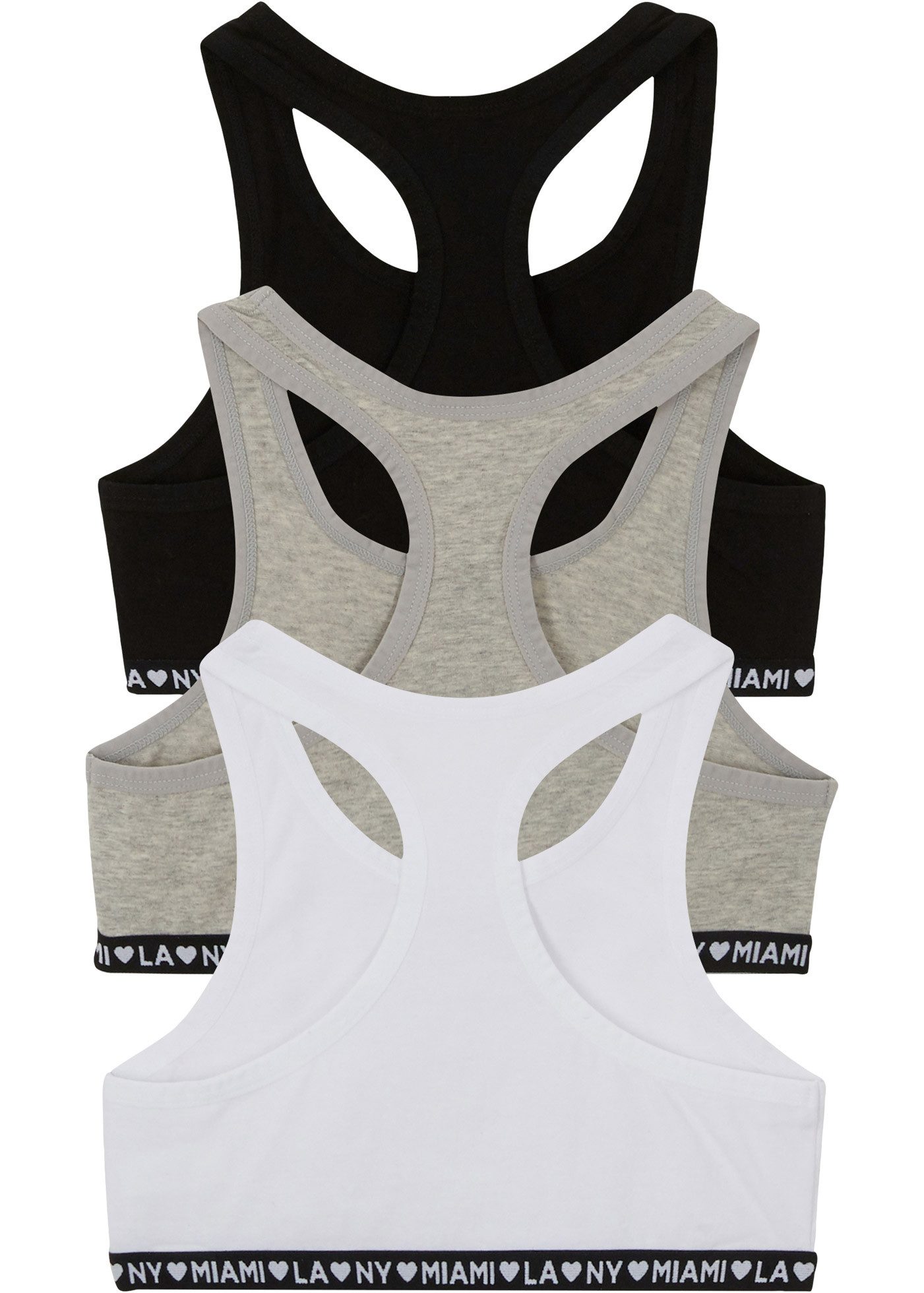 bonprix Bustier (Packung, 3-tlg) mit breiten Trägern, mit breitem Gummiband unter der Brust