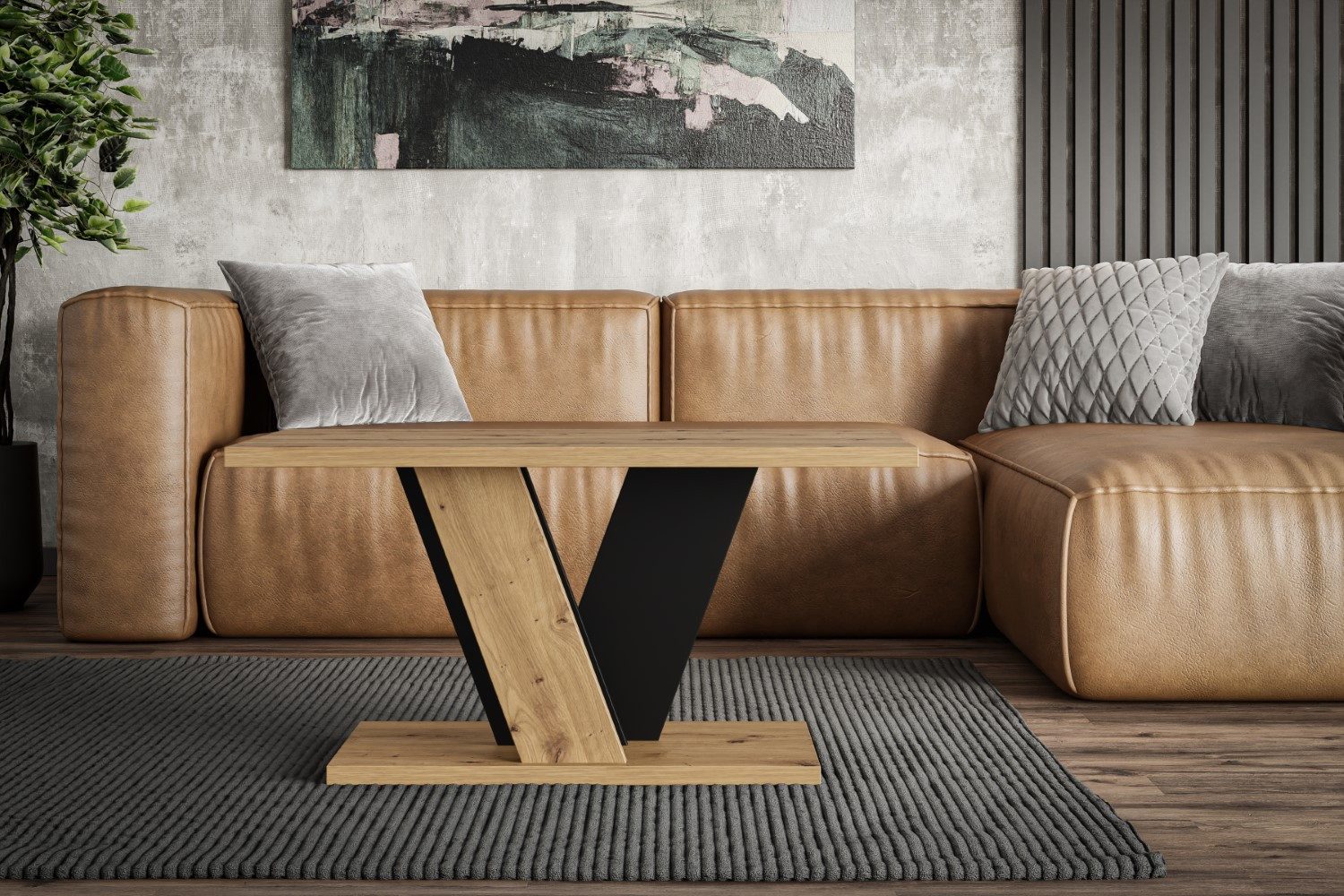 ALTDECOR Couchtisch INEY (Kaffeetisch Wohnzimmertisch Modern Sofatisch Stubentisch), Tisch für Couch aus hochwertigem Holzwerkstoff