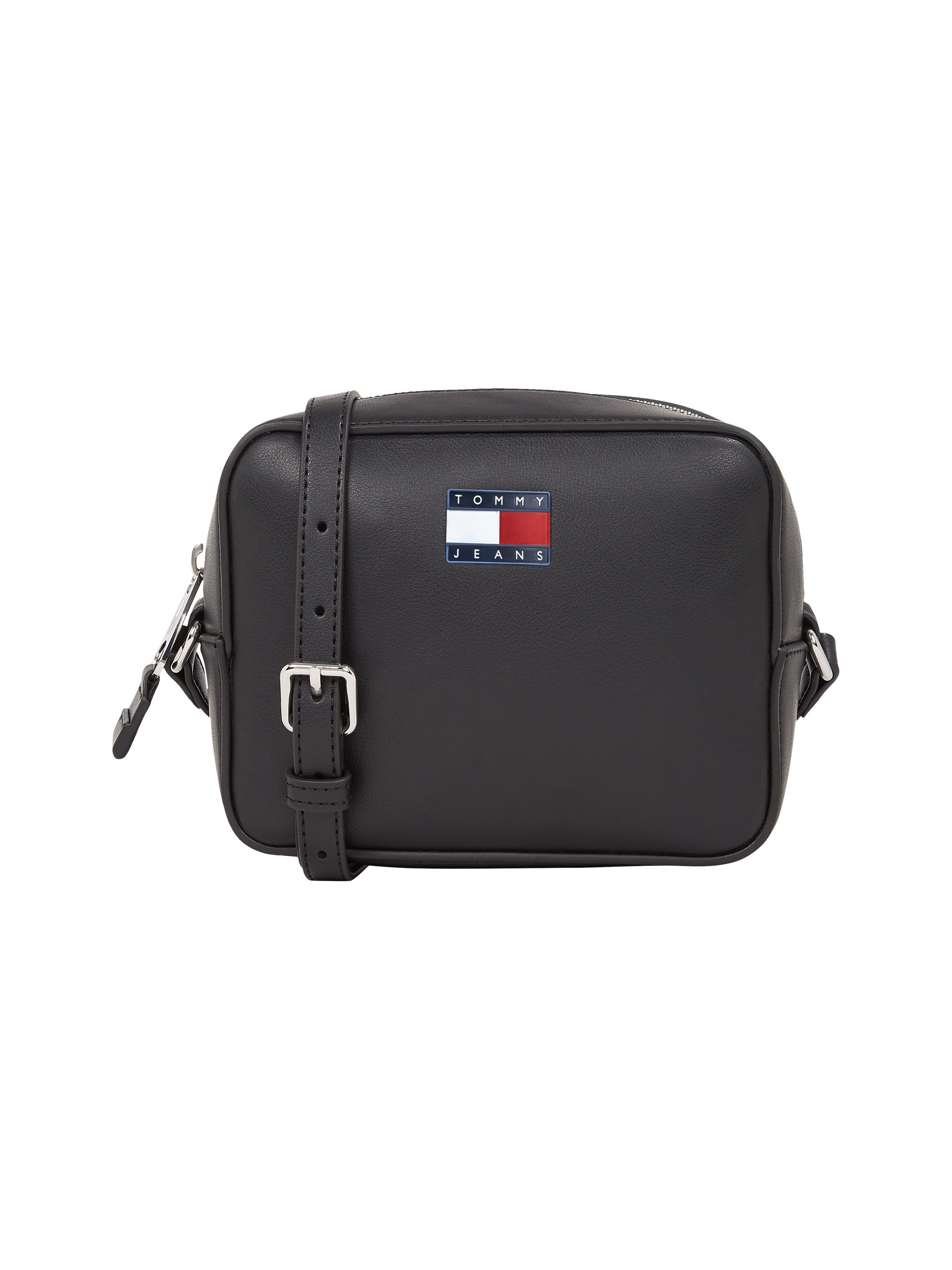 Tommy Jeans Umhängetasche TJW ESS MUST CAMERA BAG, Damen Mini Bag, Kulturtasche, Schultertasche mit Tommy Flagge