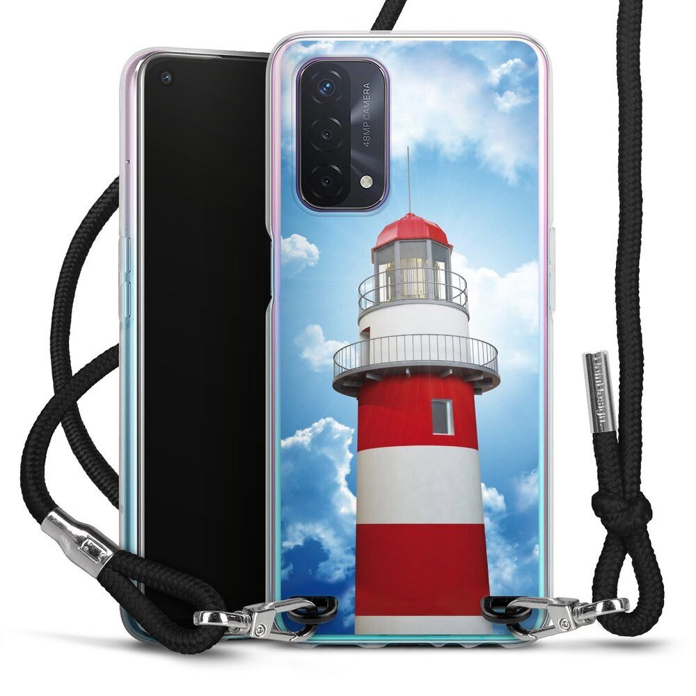 DeinDesign Handyhülle Leuchtturm Wolke Himmel Leuchtturm, Oppo A54 5G Handykette Hülle mit Band Case zum Umhängen