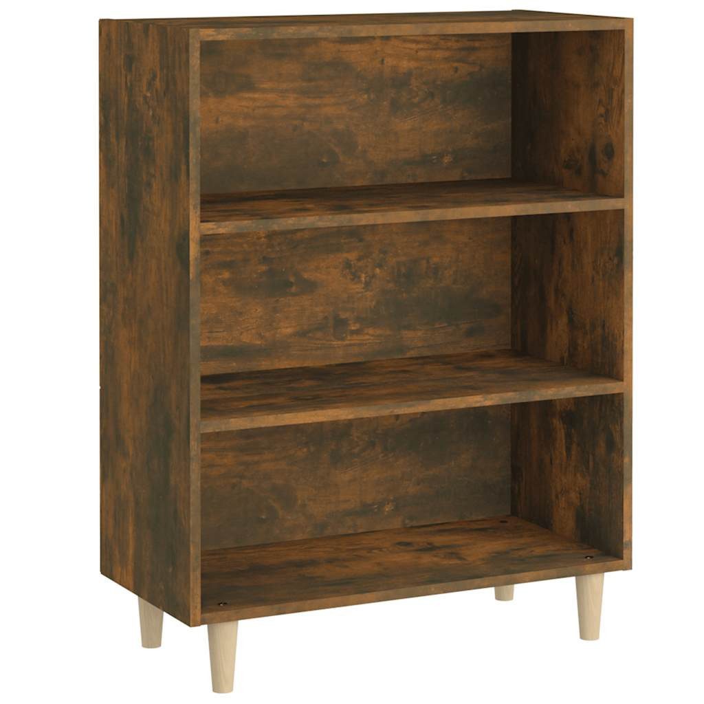 furnicato Sideboard Klassisches 69,5x32,5x90 cm in Räuchereiche (1 St), Anrichte mit drei Ablagen, pflegeleichter Oberfläche für Ihr Zuhause