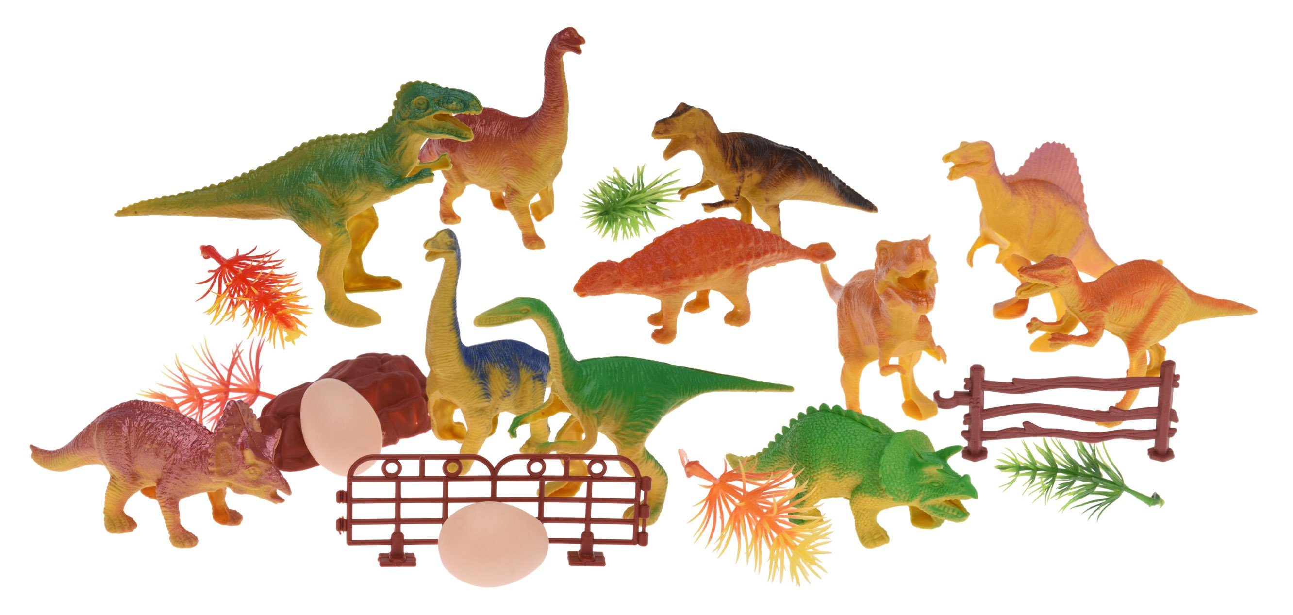 Spetebo Spielfigur Dinosaurier Spielfiguren Set, (Set, 22-tlg., mit 11 Фігурки und 11 Zubehör-Teilen), Kinder Spielzeug Dino Фігурки