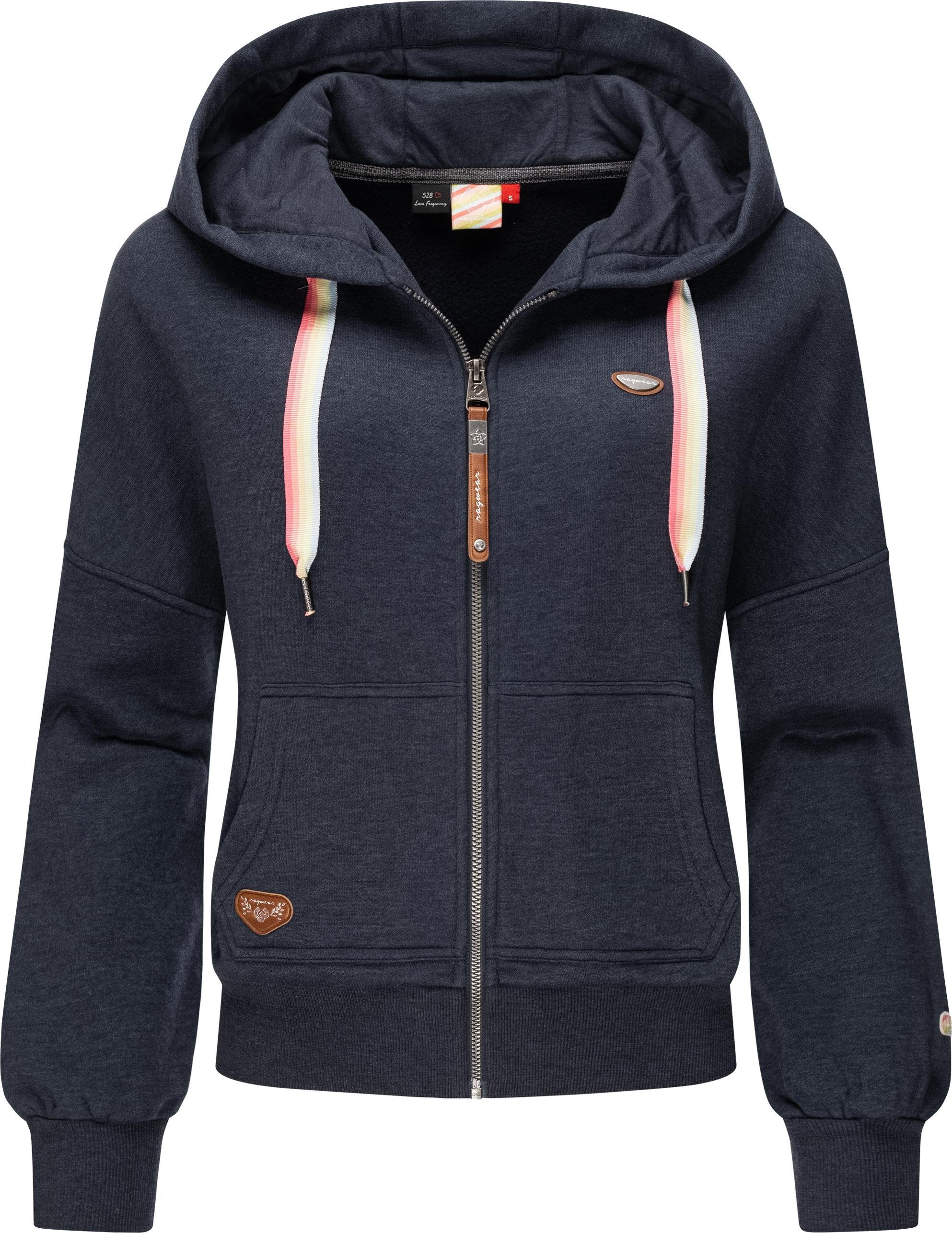 Ragwear Sweatjacke »Gobby Zip Intl.« Damen Kapuzensweater mit  Regenbogen-Bändchen online kaufen | OTTO