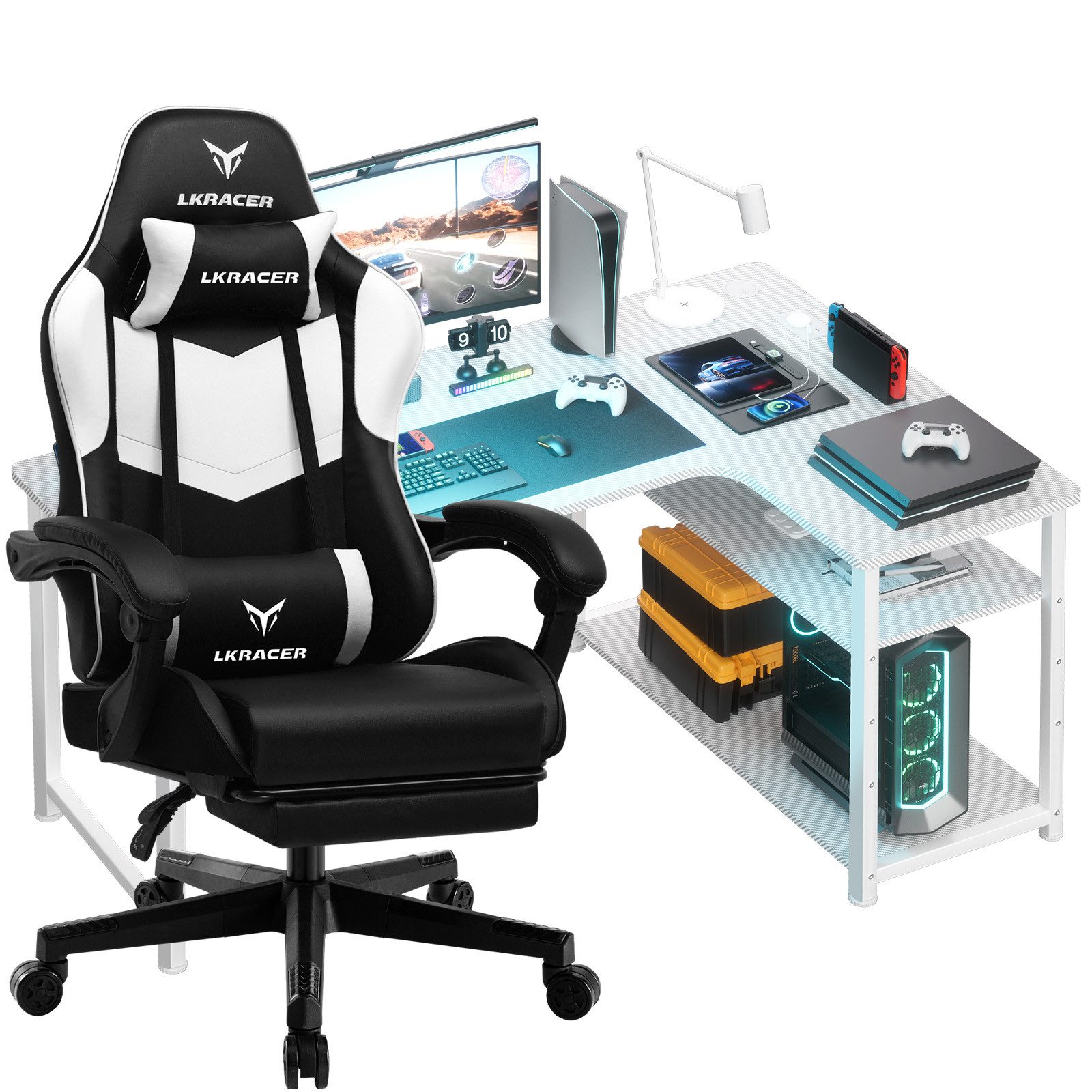 GTPLAYER Gaming-Stuhl Gaming Tisch + Gaming günstig online kaufen