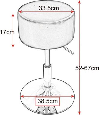 Woltu Drehhocker (2 St), Barstühle höhenverstellbar bis 100KG belastbar