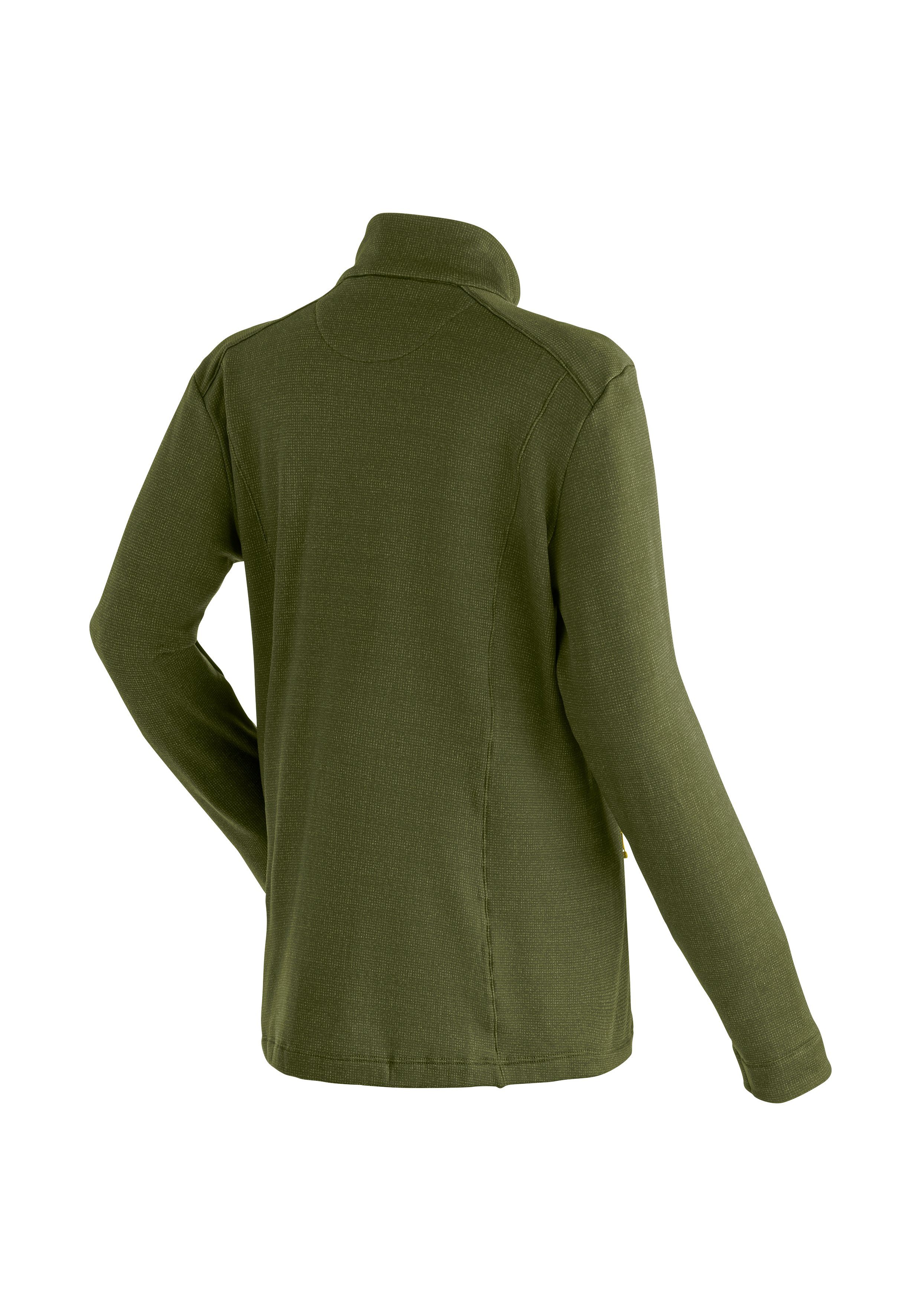 Damen, ideal für Maier Tival Outdoor-Aktivitäten Midlayer-Jacke Funktionsshirt Sports W dunkelgrün für